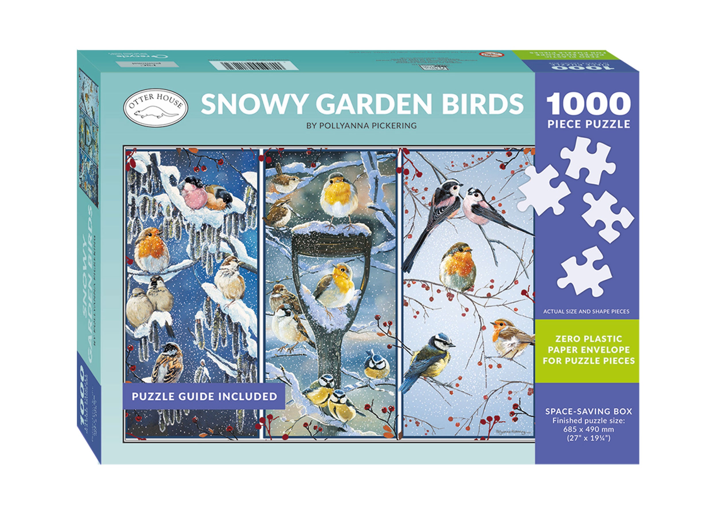 otter-house-snowy-garden-birds-1000-teile-puzzle-winter image 2