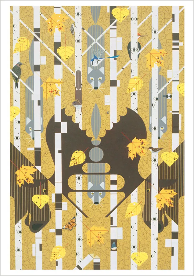 pomegranate-charley-harper-isle-royale-klappkarte-blanko image 1