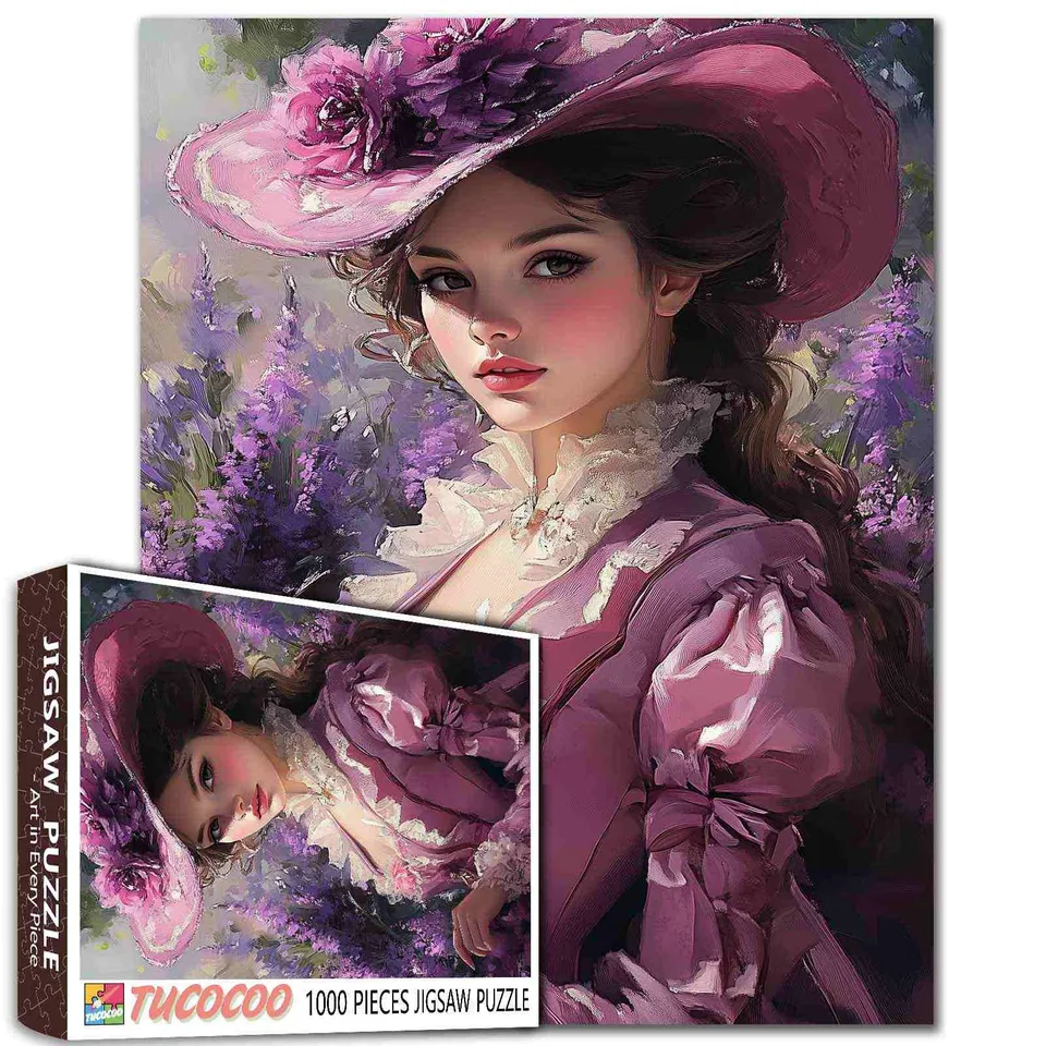 tucocoo-jigsaw-victorian-lady-puzzle-1000-teile-lavendel image 1