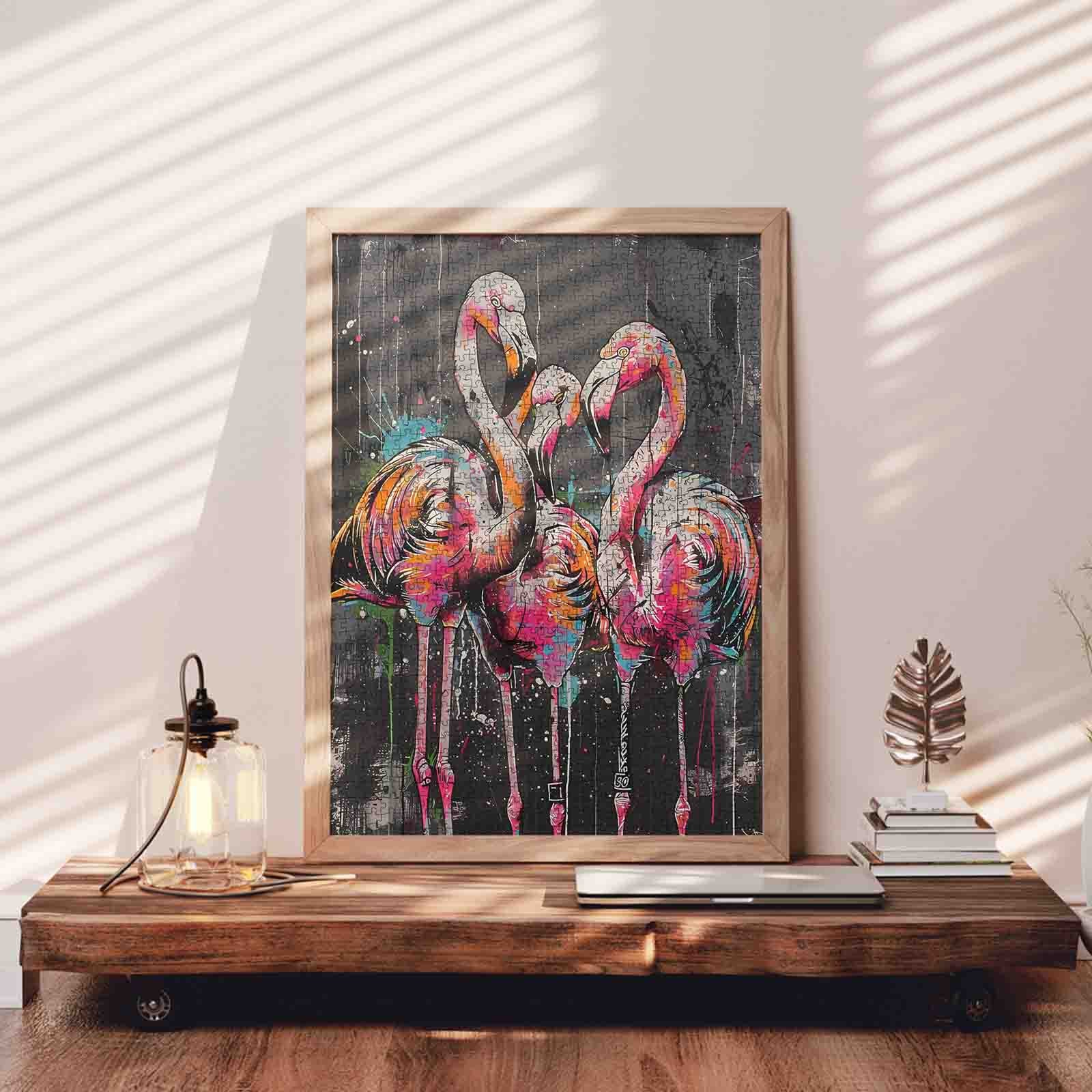 tucocoo-graffiti-flamingos-puzzle-1000-teile-bunt image 3