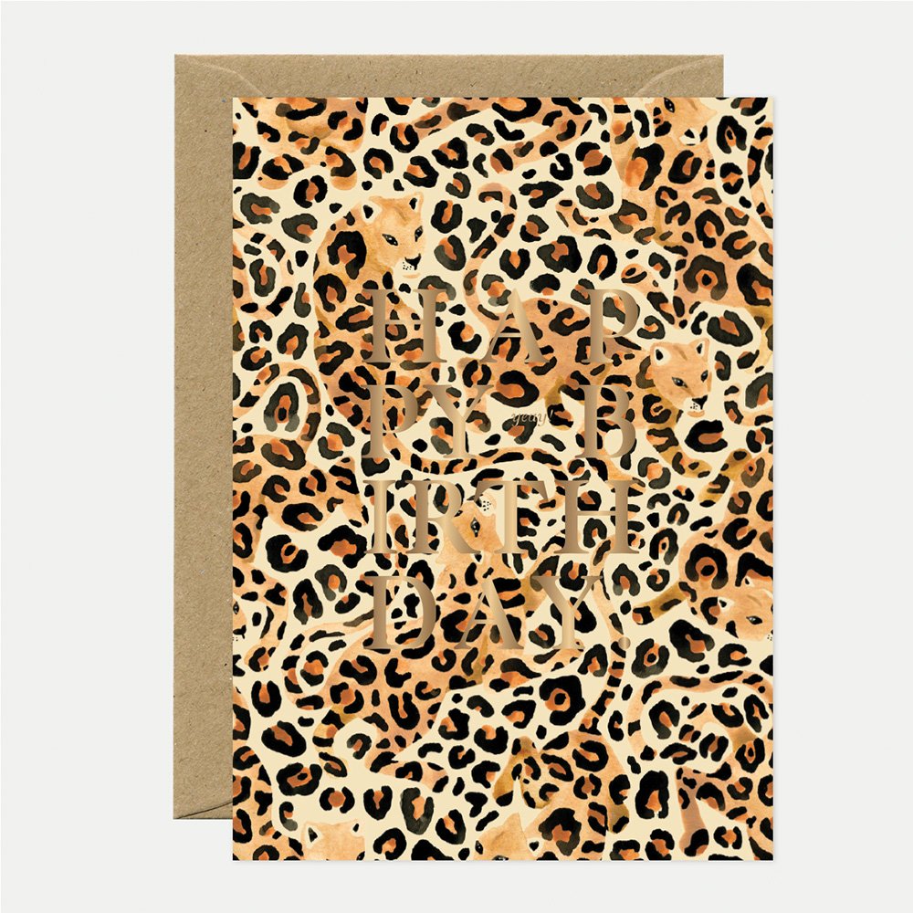 all-the-ways-to-say-leopard-geburtstagskarte-a6-goldfolie image 1