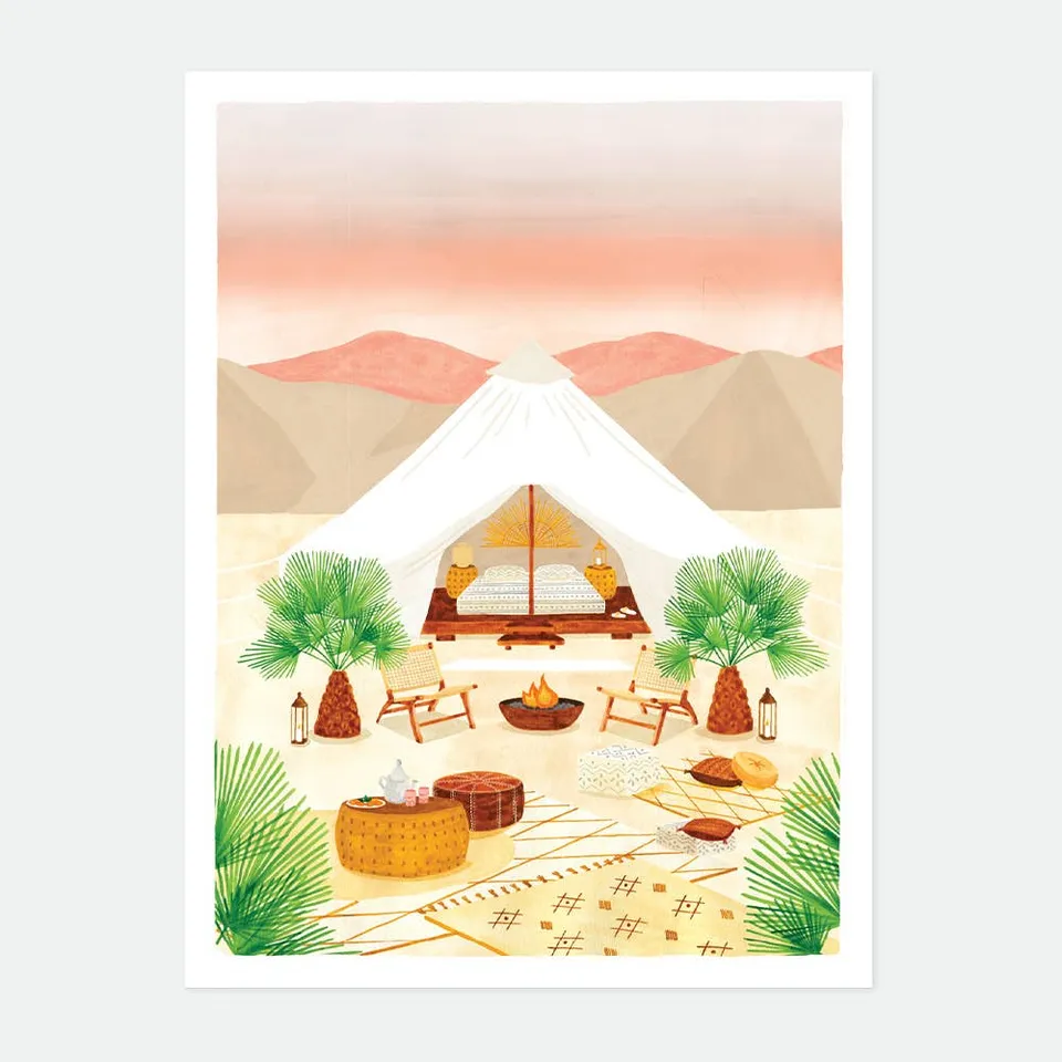 all-the-ways-to-say-glamping-poster-natur-zelte-m-29-7x39-7cm image 1