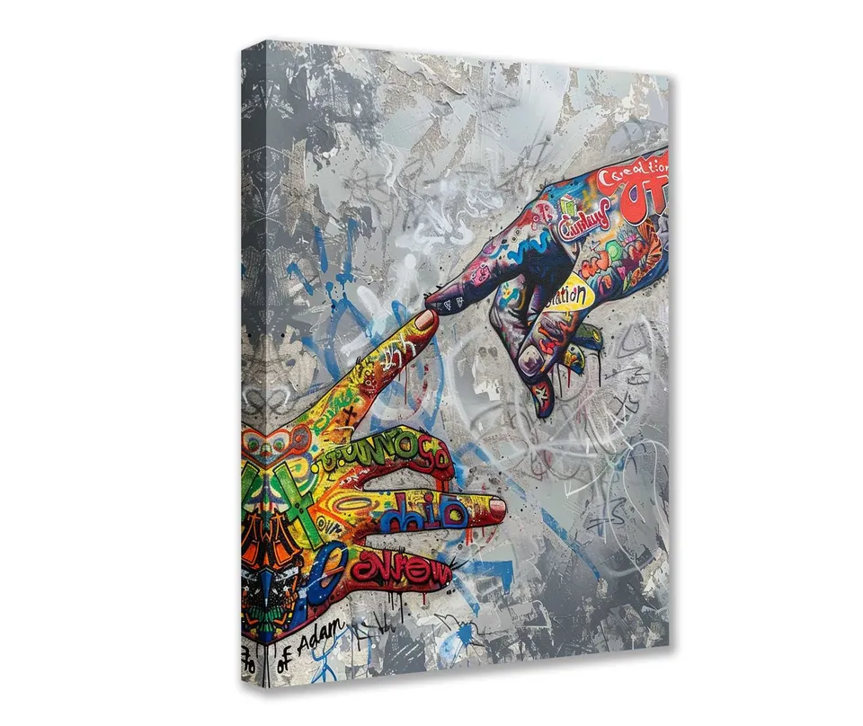 tucocoo-canvas-wall-art-graffiti-creation-of-adam-leinwandbild-30x40 image 1