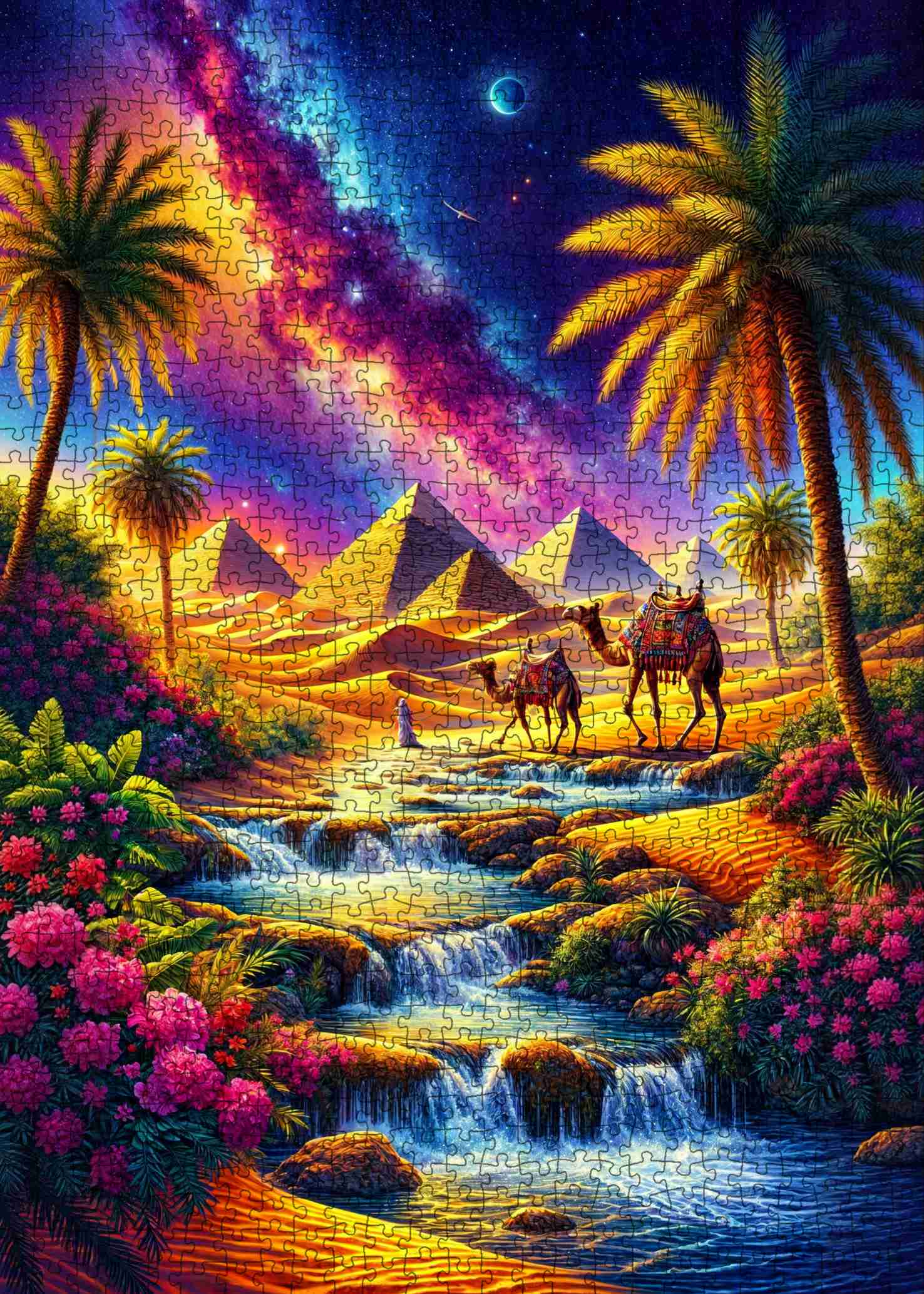 tucocoo-egyptian-oasis-nightscape-puzzle-1000-teile-gypten image 2