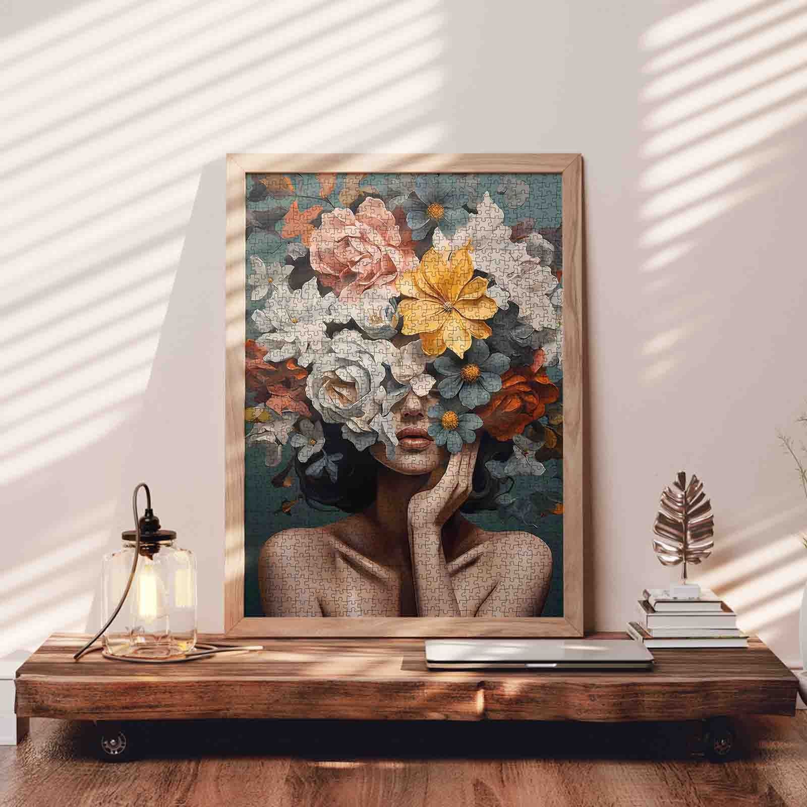tucocoo-elegant-woman-floral-crown-puzzle-1000-teile image 3