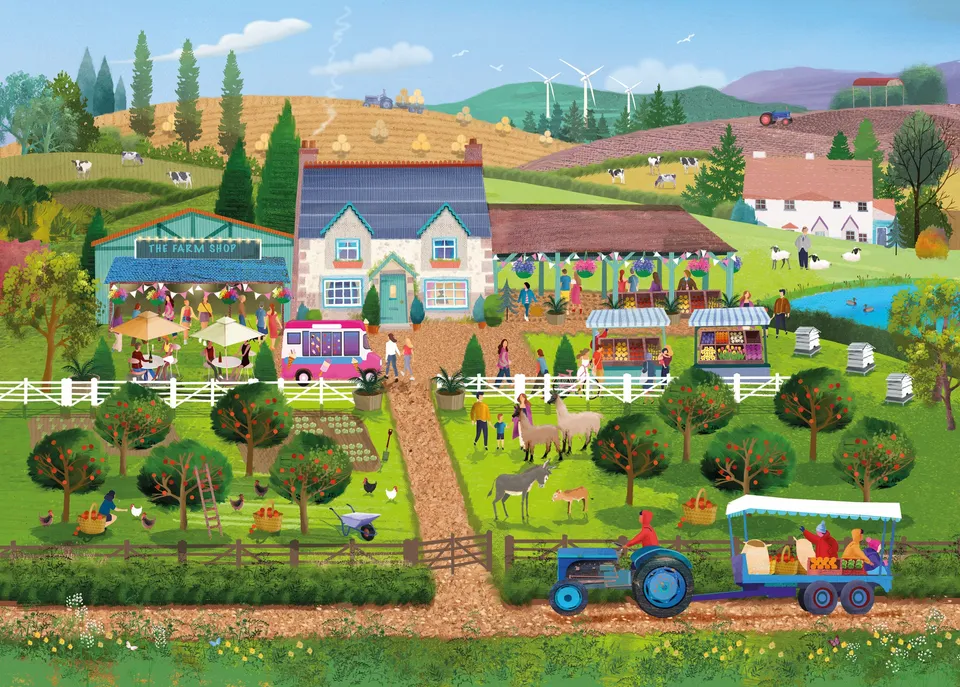 otter-house-farm-shop-fun-puzzle-1000-teile-bauernhof image 1