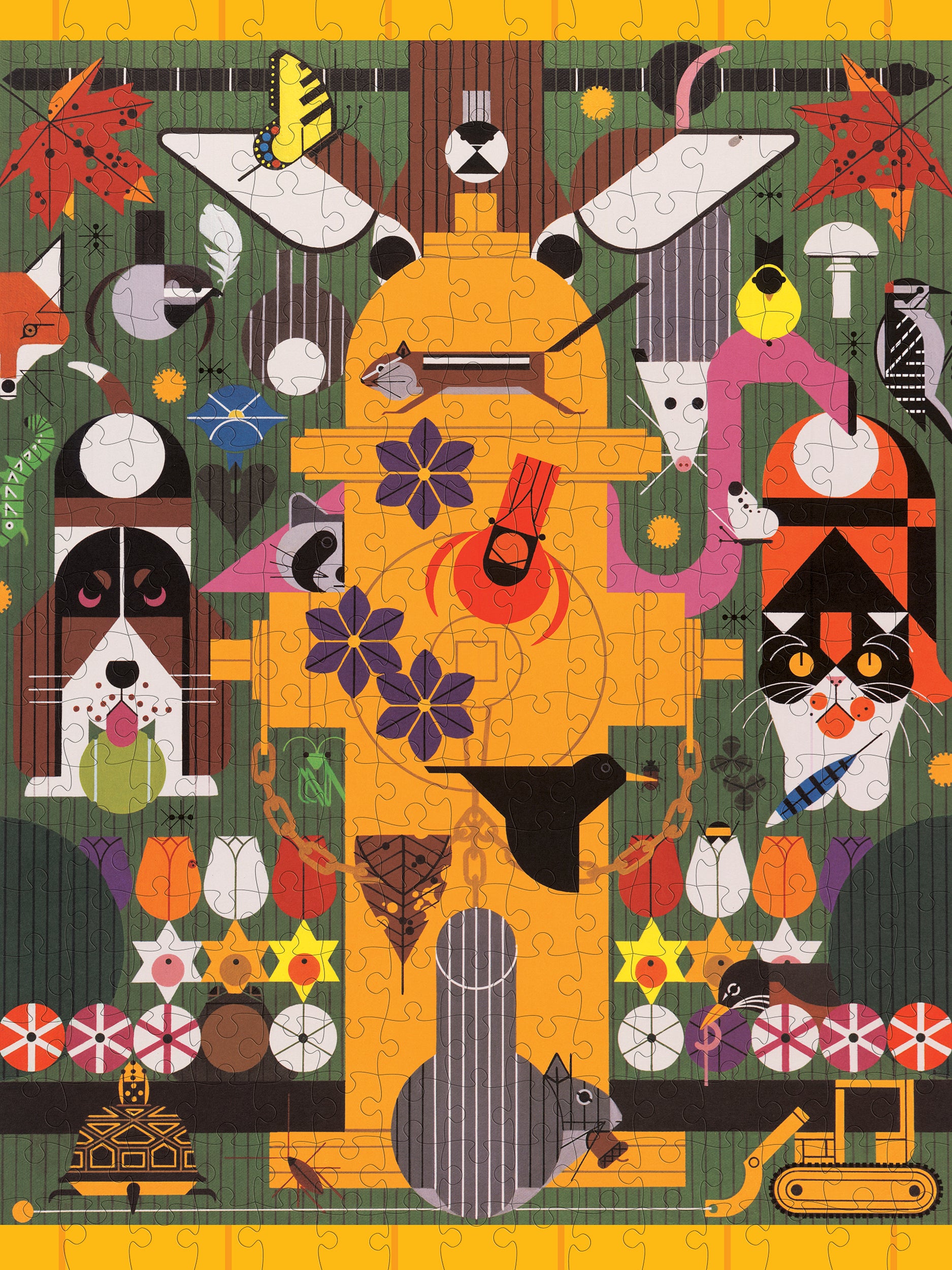 pomegranate-charley-harper-biodiversity-puzzle-300-teile-tiere image 2