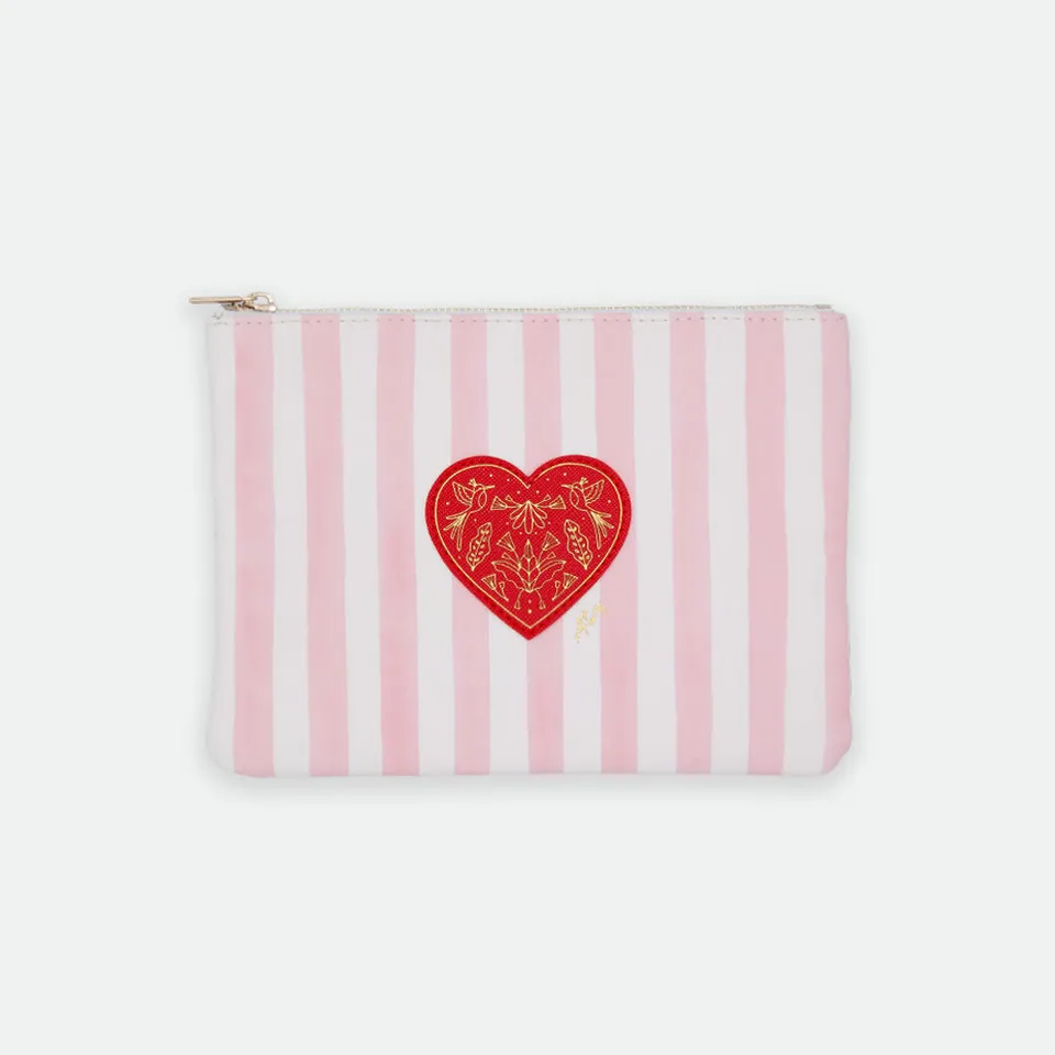 all-the-ways-to-say-pink-stripes-pouch-bag-19x14-cm-herz image 1