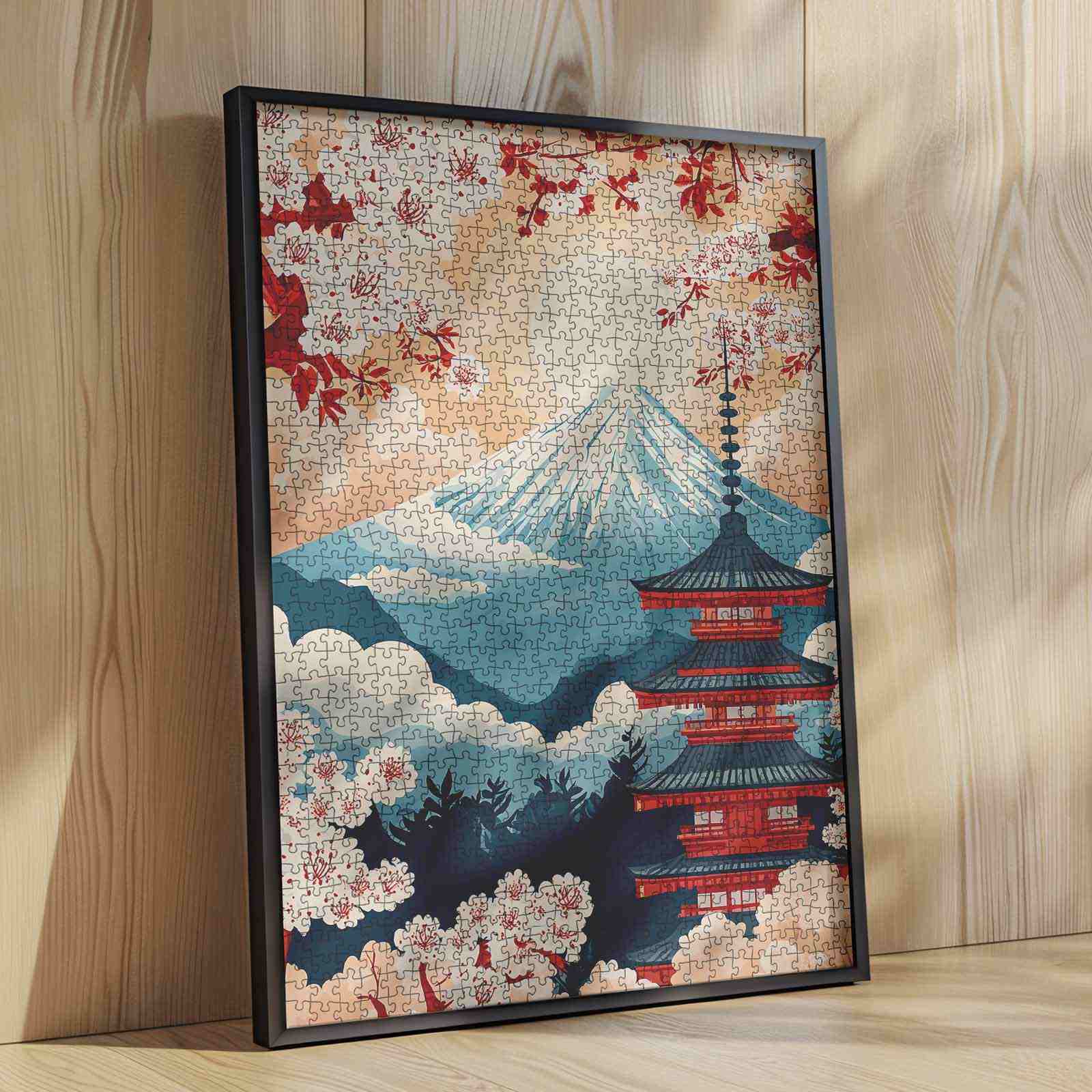 tucocoo-mount-fuji-sakura-pagoda-puzzle-1000-teile-landschaft image 4