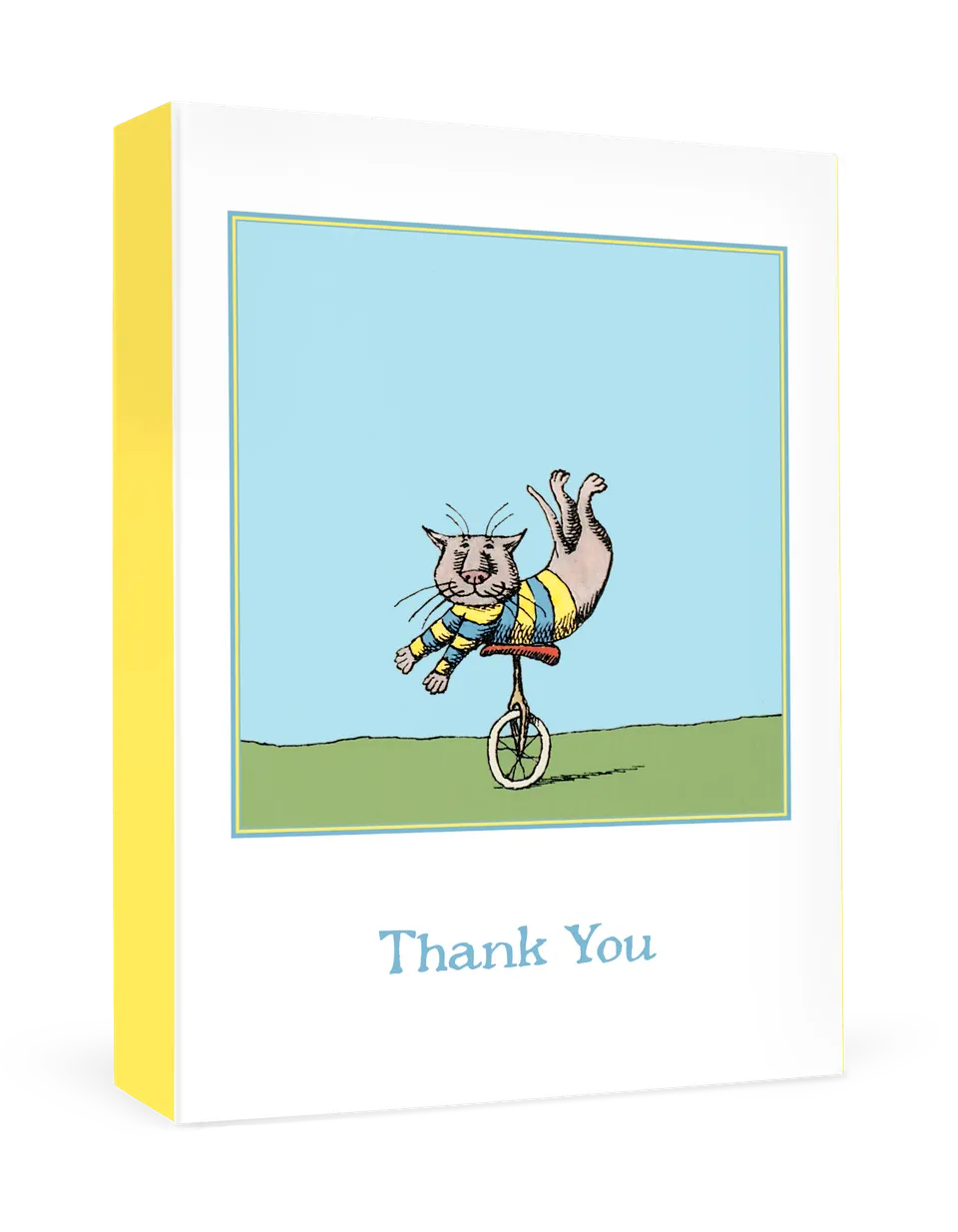 pomegranate-edward-gorey-unicycle-cat-dankeskarten-set image 1