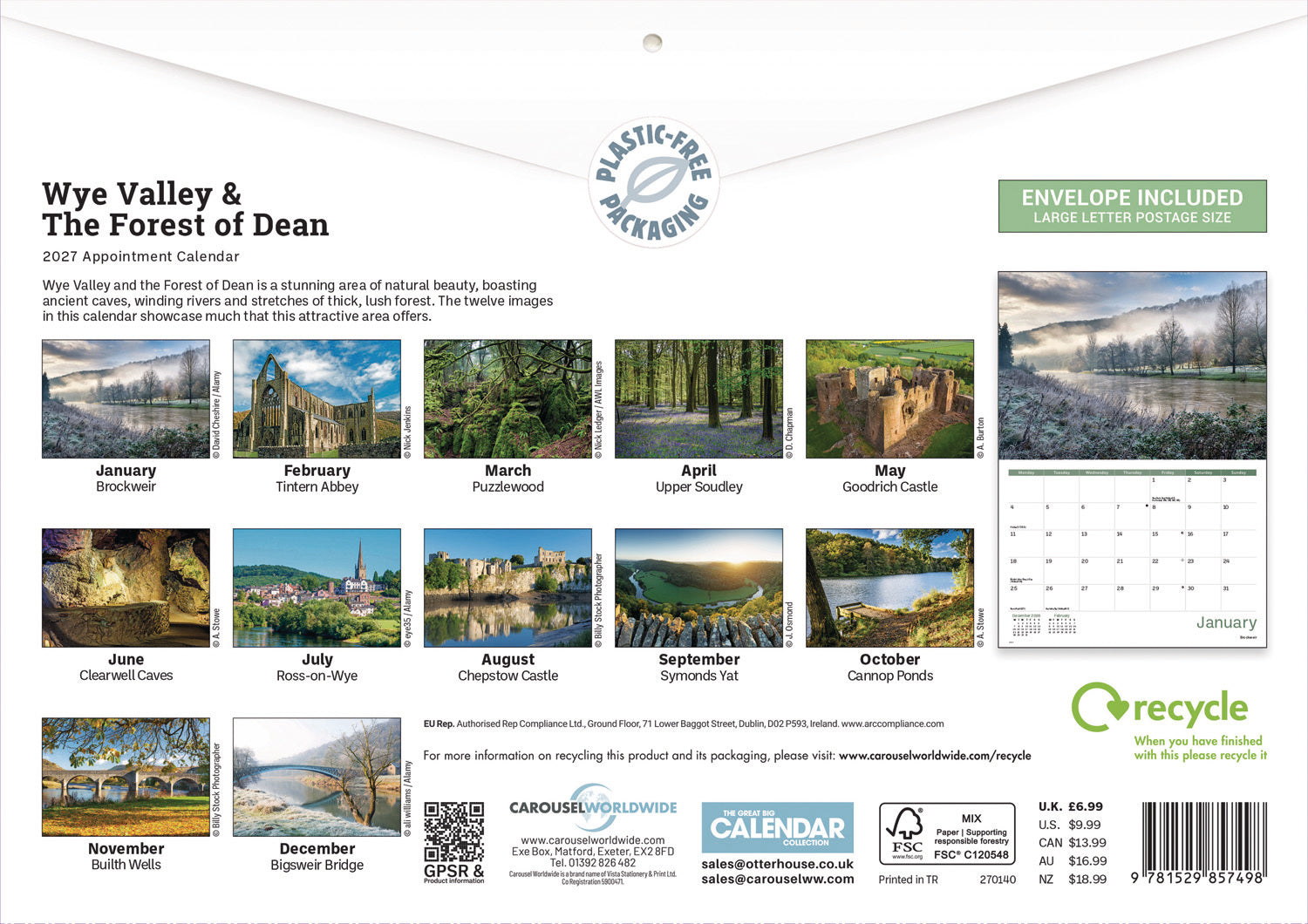 otter-house-wye-valley-a4-kalender-2027-landschaftskalender image 2