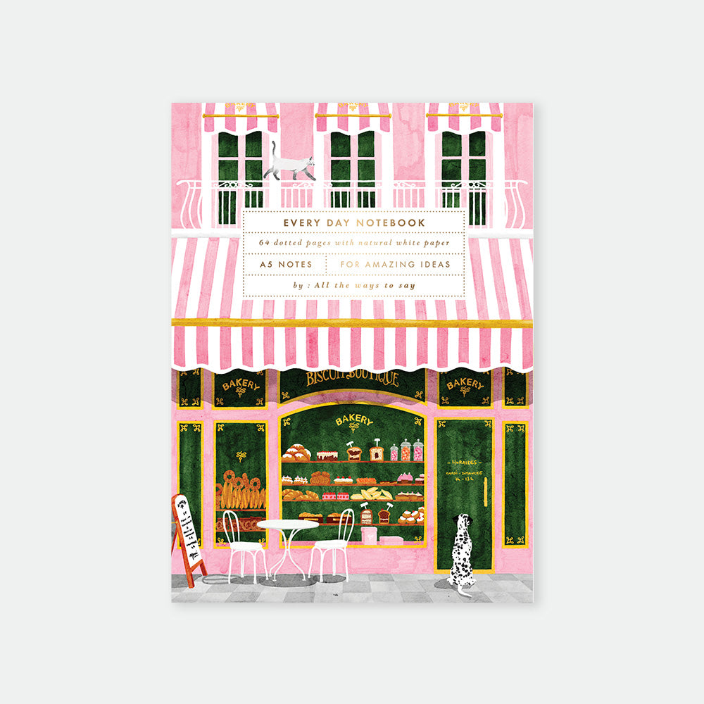 all-the-ways-to-say-bakery-notizbuch-a5-goldfolie image 1