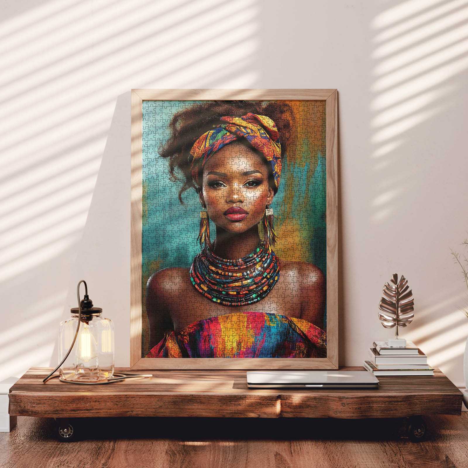 tucocoo-jigsaw-puzzles-african-beauty-in-vibrant-attire-puzzle-1000teile image 3