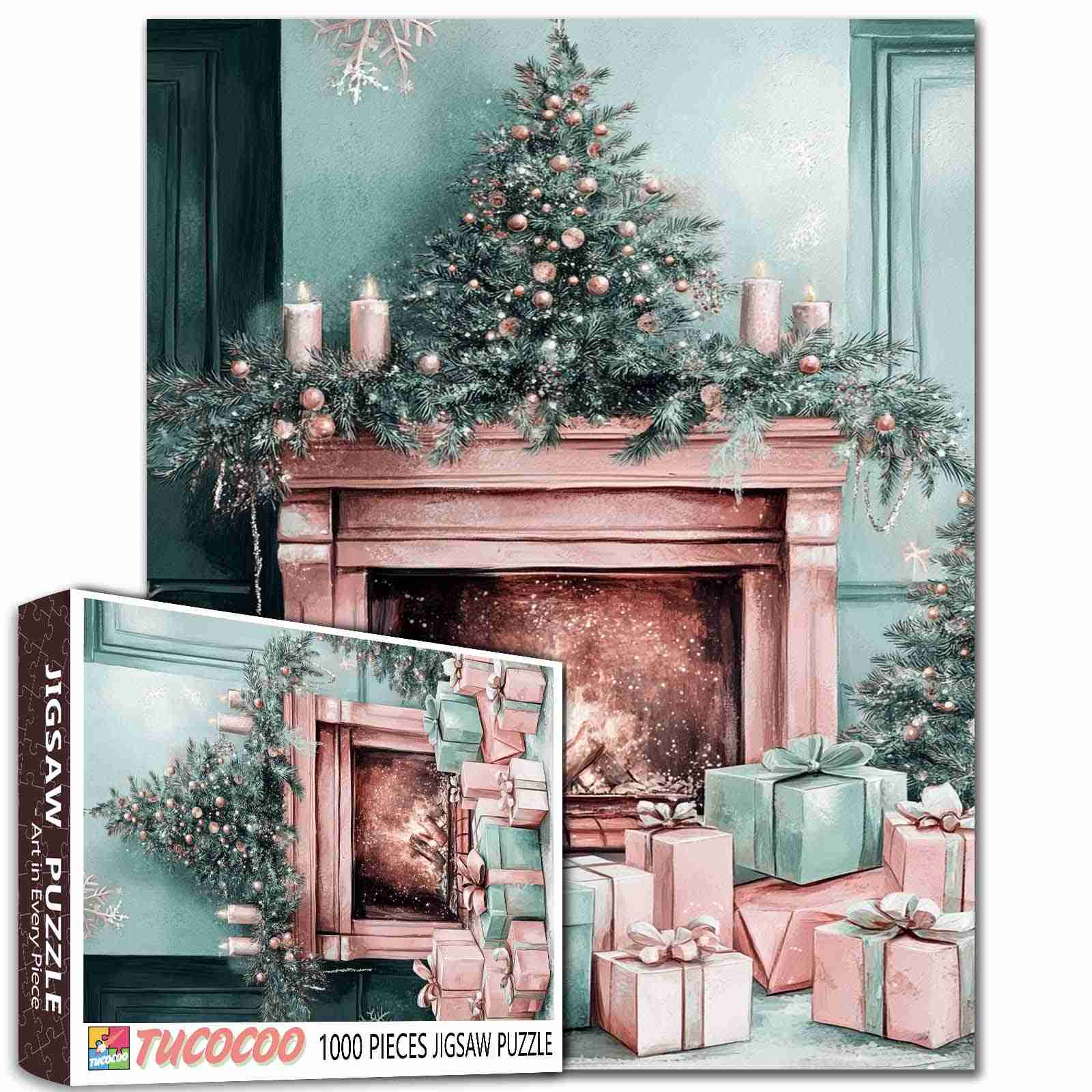 tucocoo-cozy-fireplace-christmas-puzzle-1000-teile-weihnachten image 1