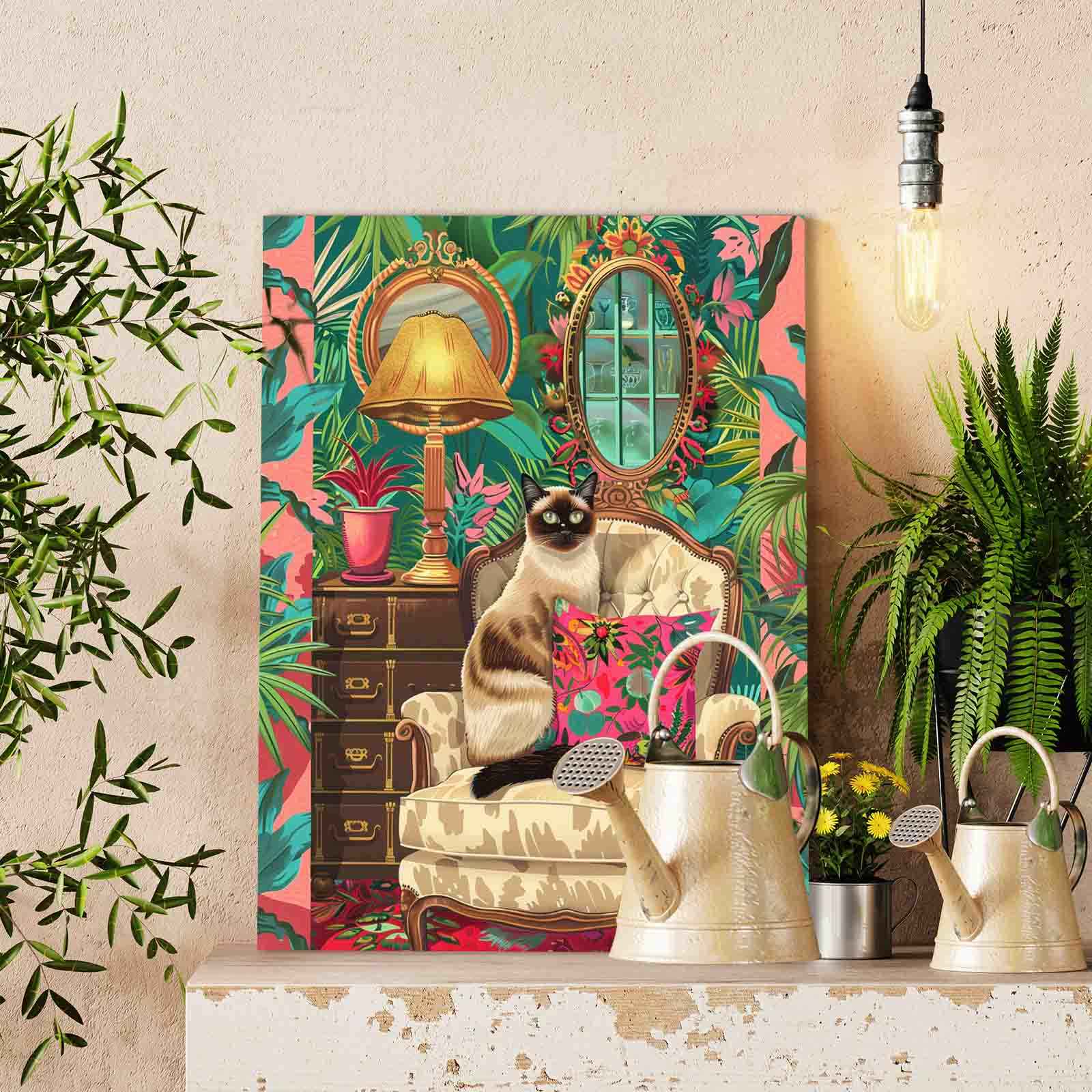 tucocoo-paint-by-numbers-tropical-siamese-cat-malset-ohne-rahmen image 2