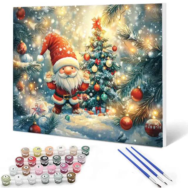 tucocoo-paint-by-numbers-adorable-santa-clau-malset-40x50-weihnachten image 1