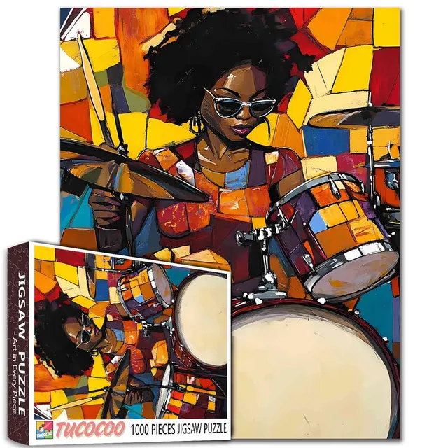 tucocoo-bold-drummer-vibes-puzzle-1000-teile-portrait image 1