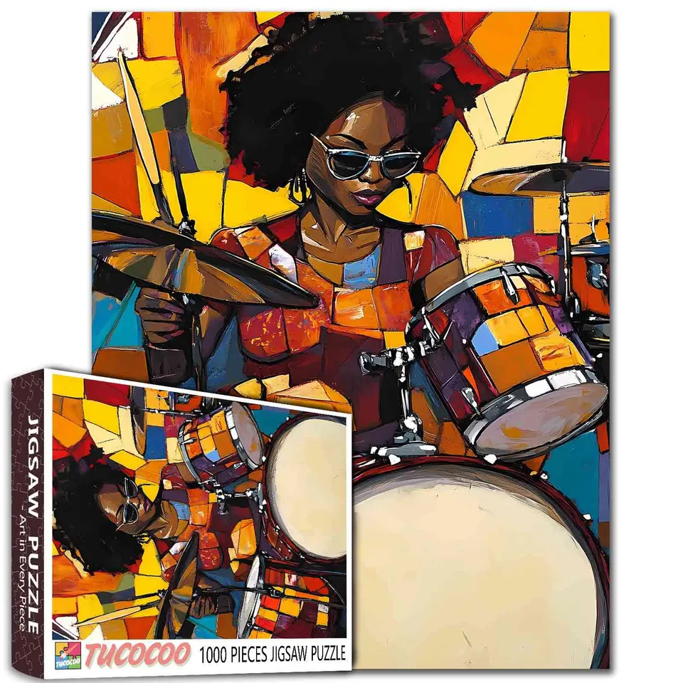 tucocoo-bold-drummer-vibes-puzzle-1000-teile-portrait image 1