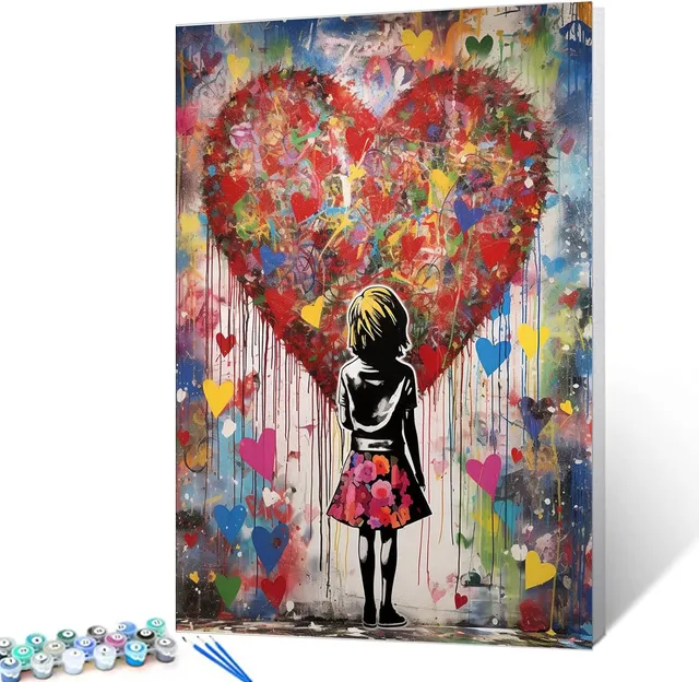 tucocoo-paint-by-numbers-little-girl-malen-nach-zahlen-40x50-graffiti image 1