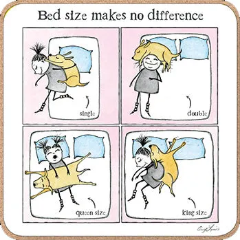 otter-house-red-howling-untersetzer-98mm-bed-size-splimple image 1