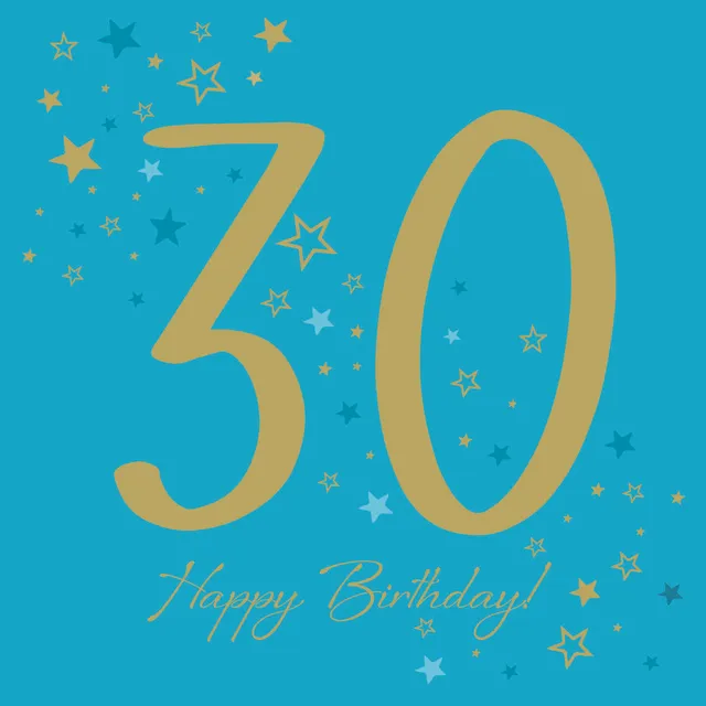 otter-house-age-to-celebrate-30-geburtstagskarte-folie image 1