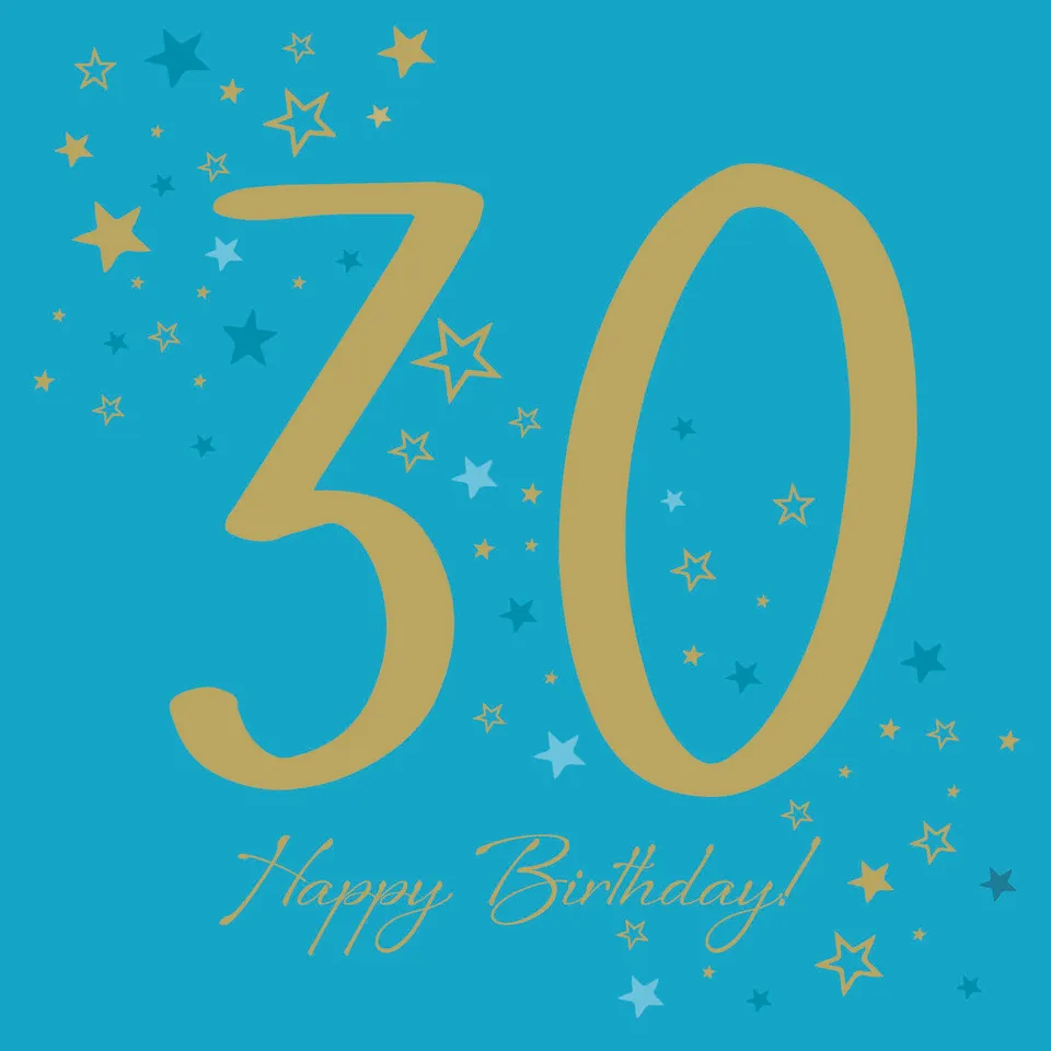 otter-house-age-to-celebrate-30-geburtstagskarte-folie image 1