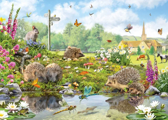 otter-house-riverside-wildlife-puzzle-1000-teile-fluss-tiermotiv image 1