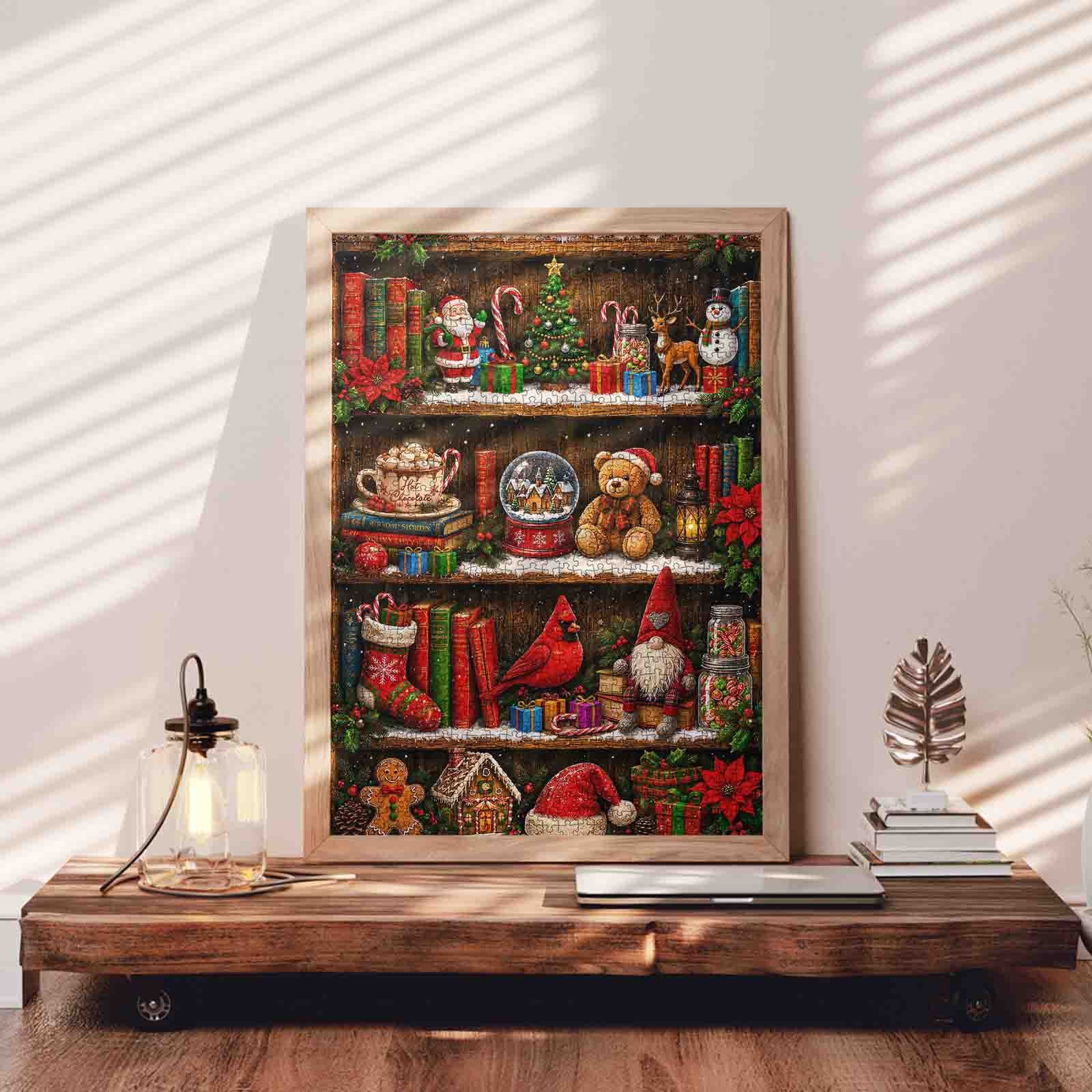 tucocoo-christmas-treasures-bookshelf-puzzle-1000-teile-weihnachten image 3