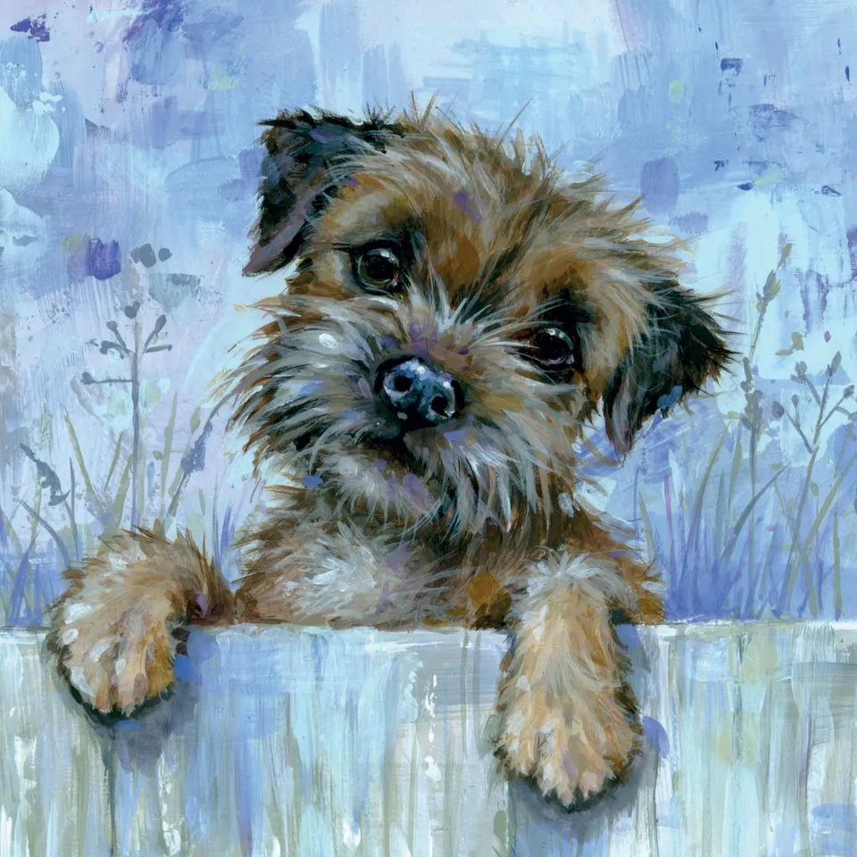 otter-house-best-friends-border-terrier-gru-karte-hund image 1