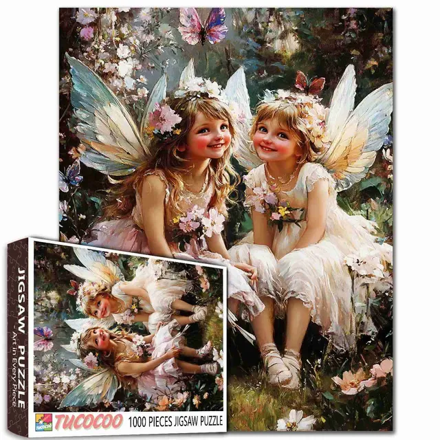 tucocoo-enchanted-garden-fairies-puzzle-1000-teile image 1