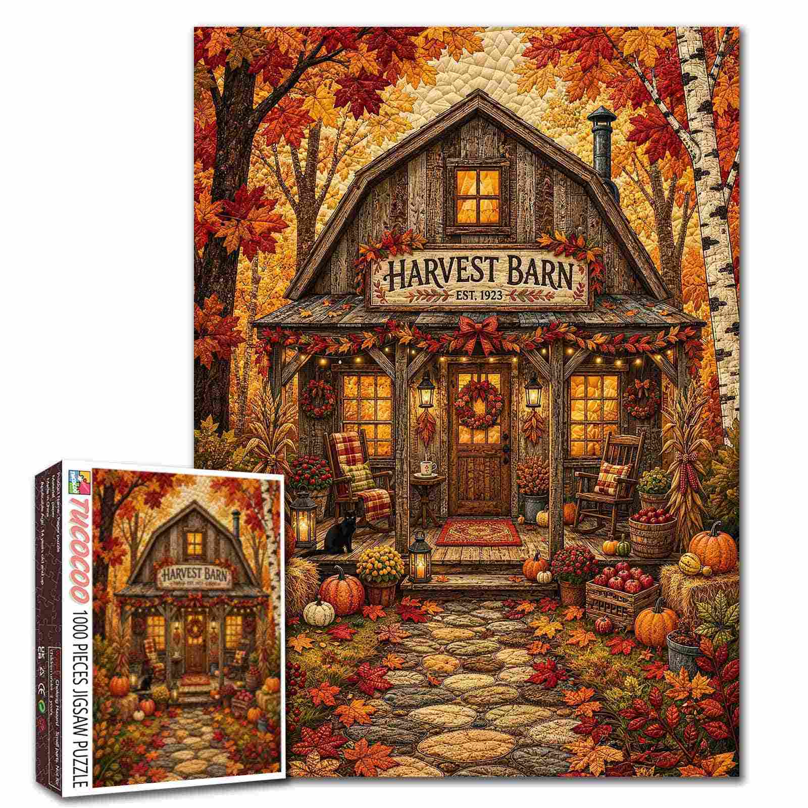 tucocoo-cozy-autumn-harvest-barn-puzzle-1000-teile-herbst image 1