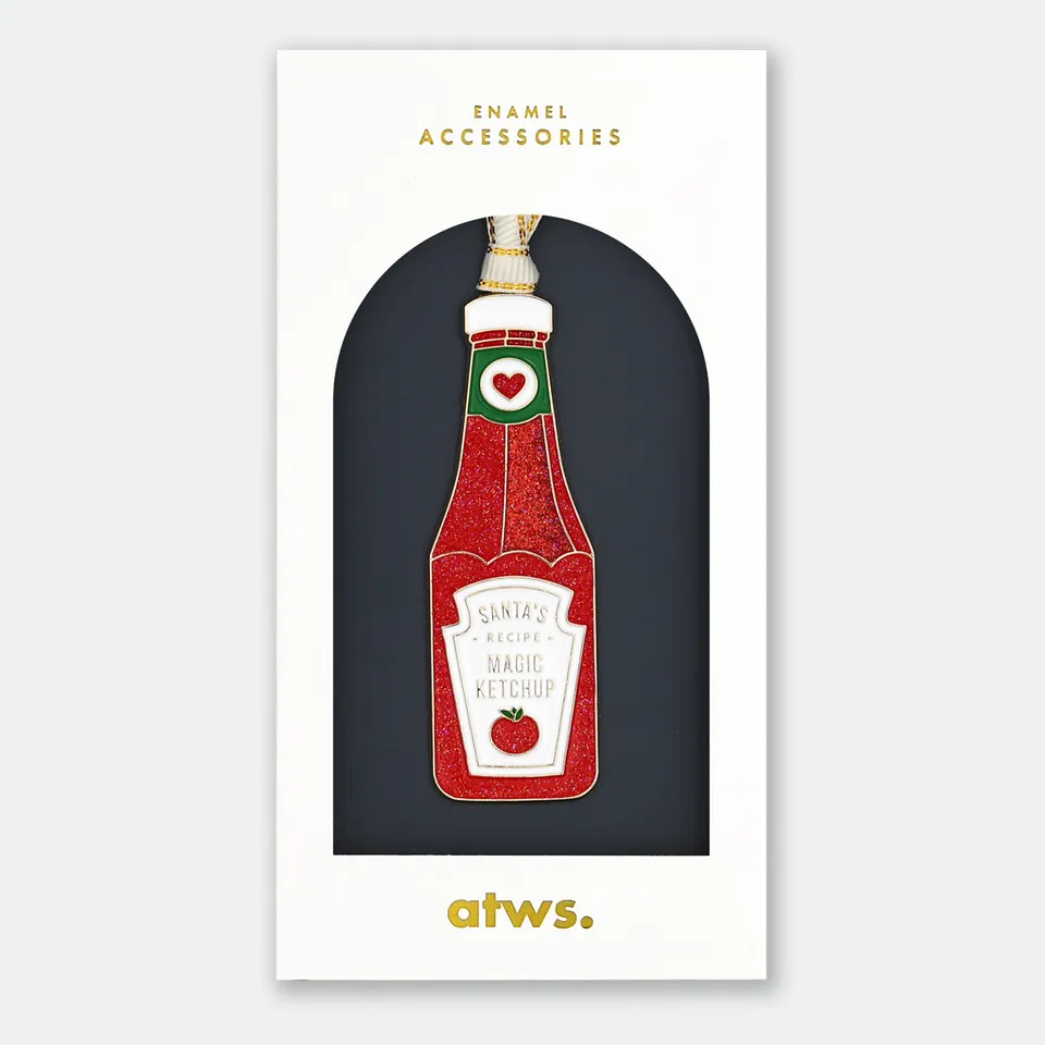 all-the-ways-to-say-santa-s-ketchup-christbaumschmuck-emaille image 1