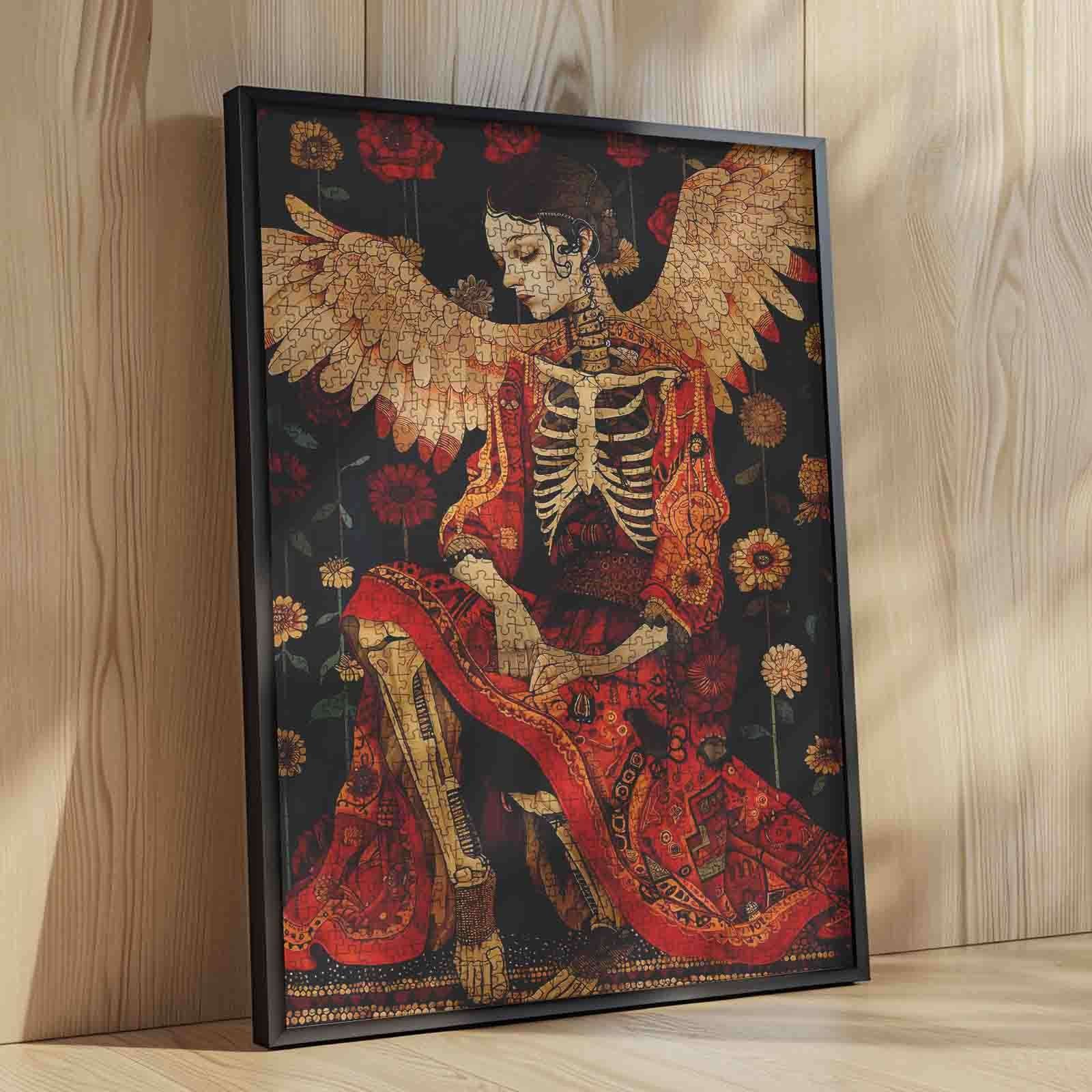 tucocoo-skeleton-angel-floral-robe-puzzle-1000-teile image 4