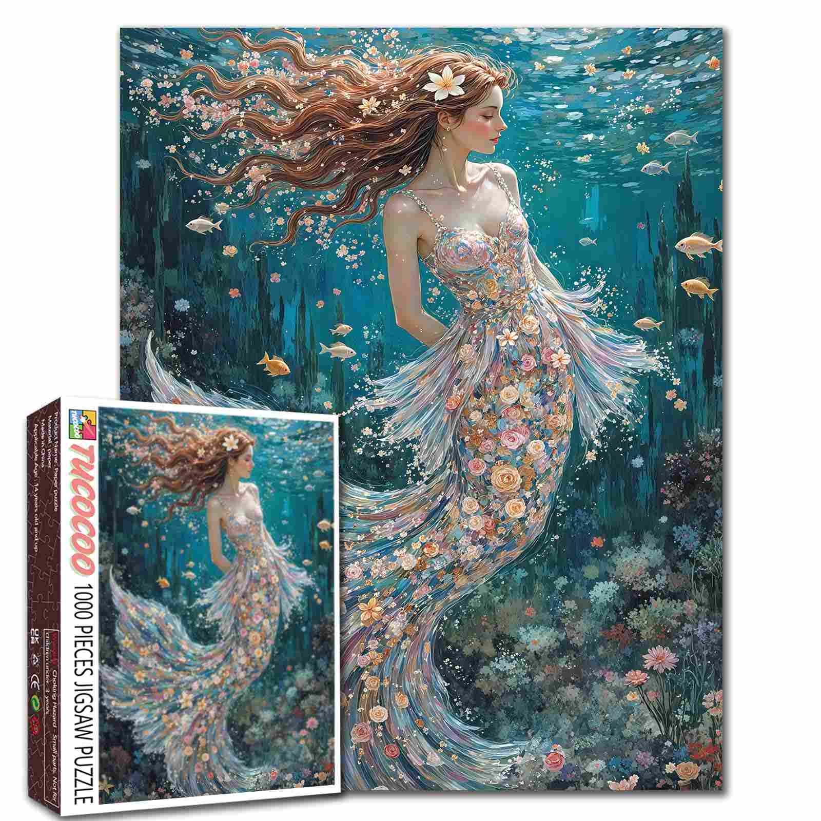 tucocoo-jigsaw-puzzles-graceful-mermaid-puzzle-1000-teile-meerjungfrau image 1