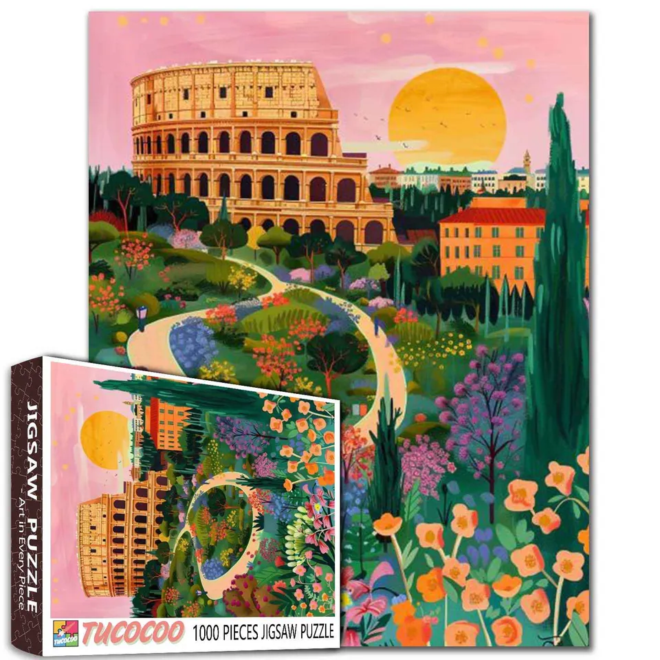 tucocoo-colosseum-sunset-garden-puzzle-1000-teile-rom image 1