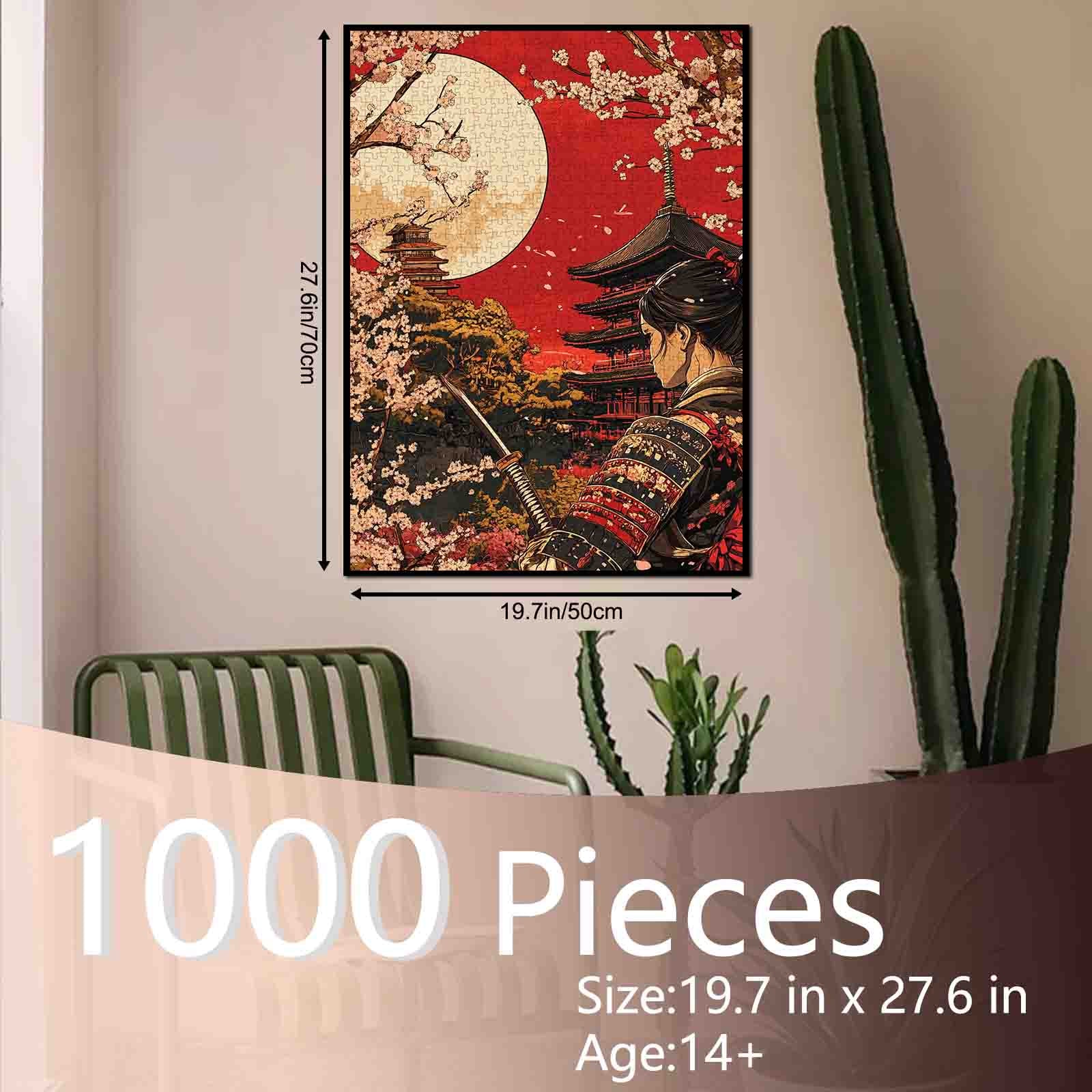 tucocoo-samurai-moonlight-sakura-puzzle-1000-teile image 5