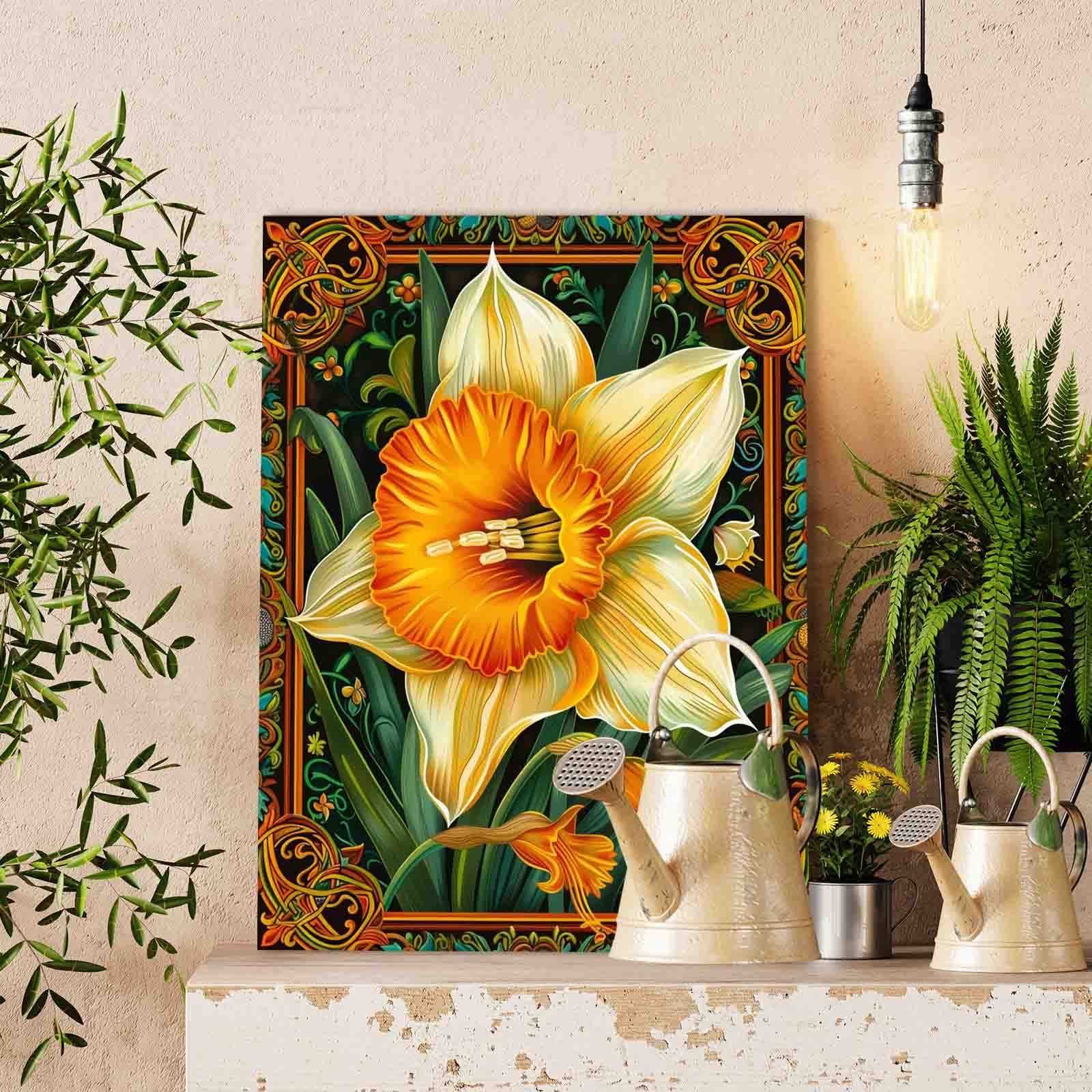 tucocoo-golden-daffodil-frame-malen-nach-zahlen-40x50-ohne-rahmen image 2