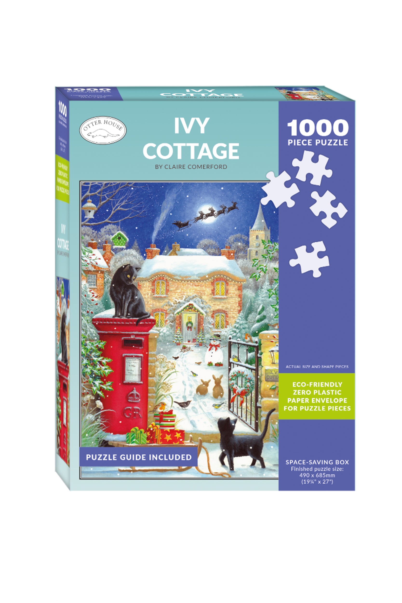 otter-house-ivy-cottage-puzzle-1000-teile-weihnachten image 2