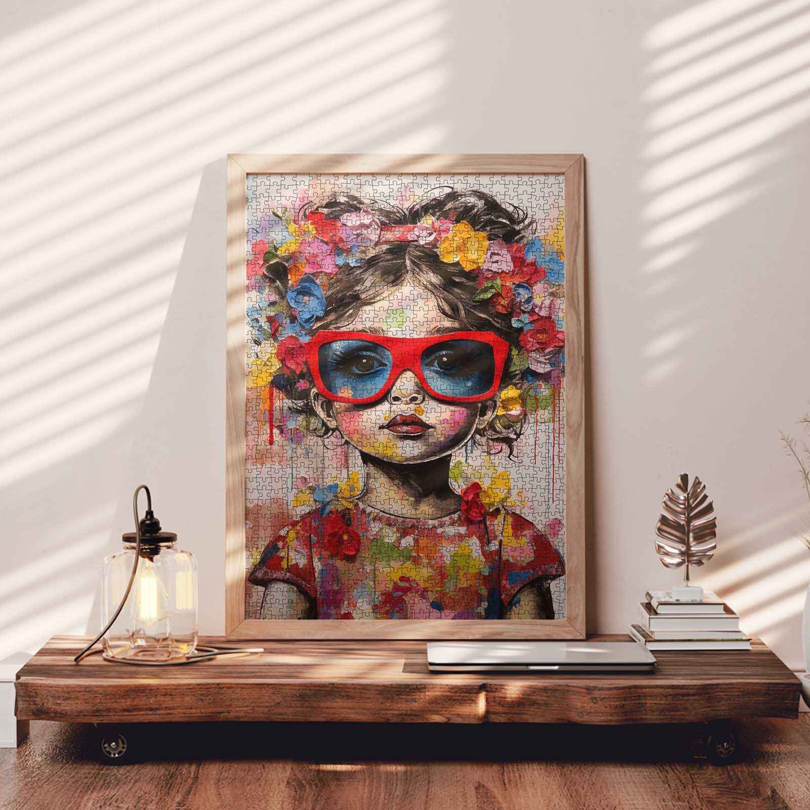 tucocoo-flower-girl-red-sunglasses-puzzle-1000-teile image 3