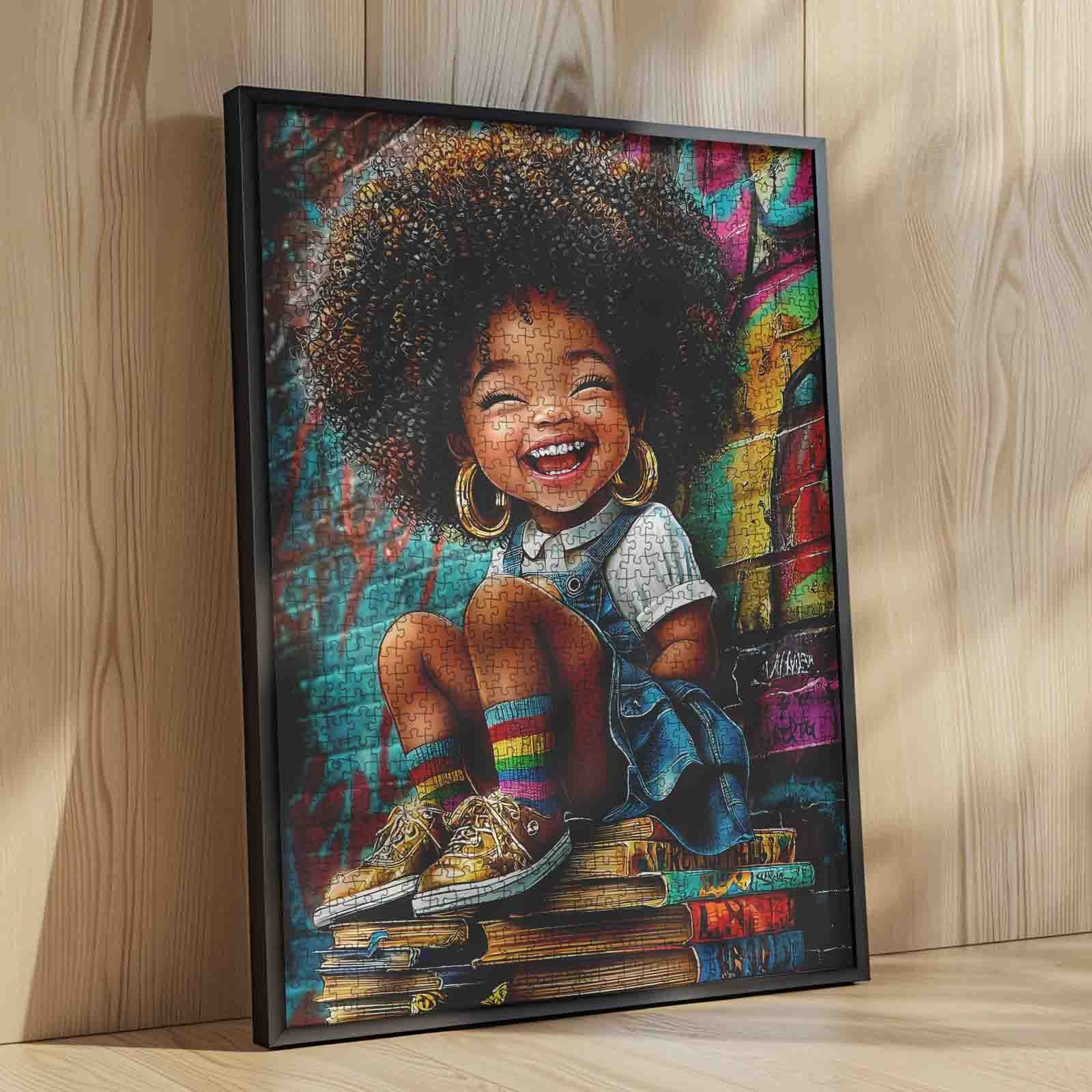 tucocoo-joyful-curly-girl-graffiti-street-puzzle-1000-teile-graffiti image 4