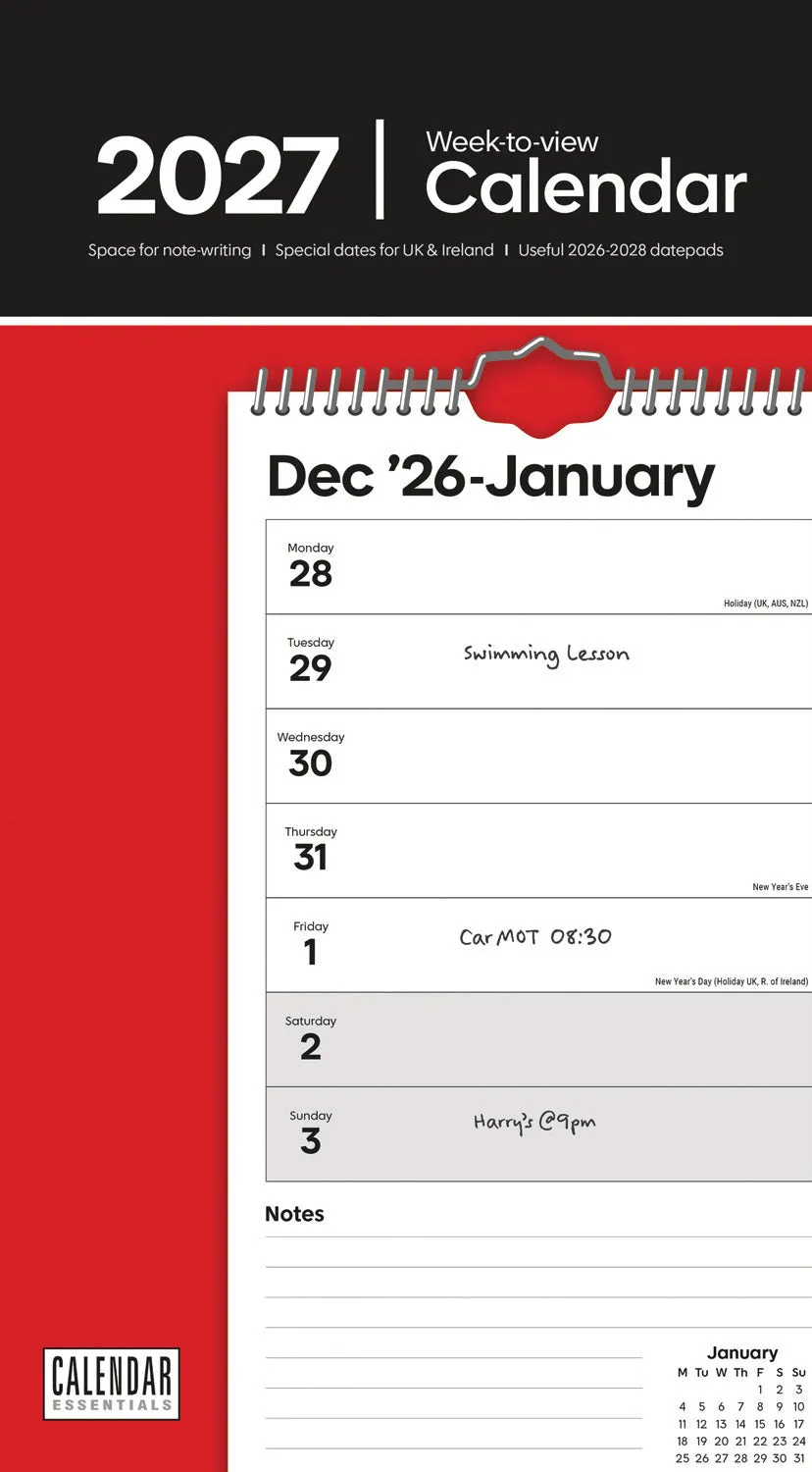 otter-house-essential-slim-kalender-2027-week-to-view image 1
