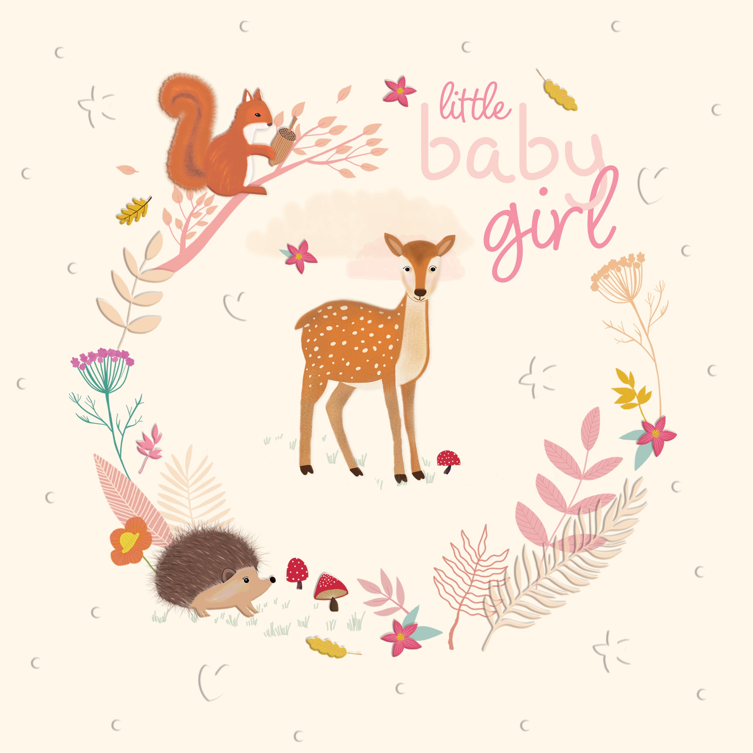 otter-house-greetings-cards-baby-girl-woodland-babykarte-m-dchen image 1