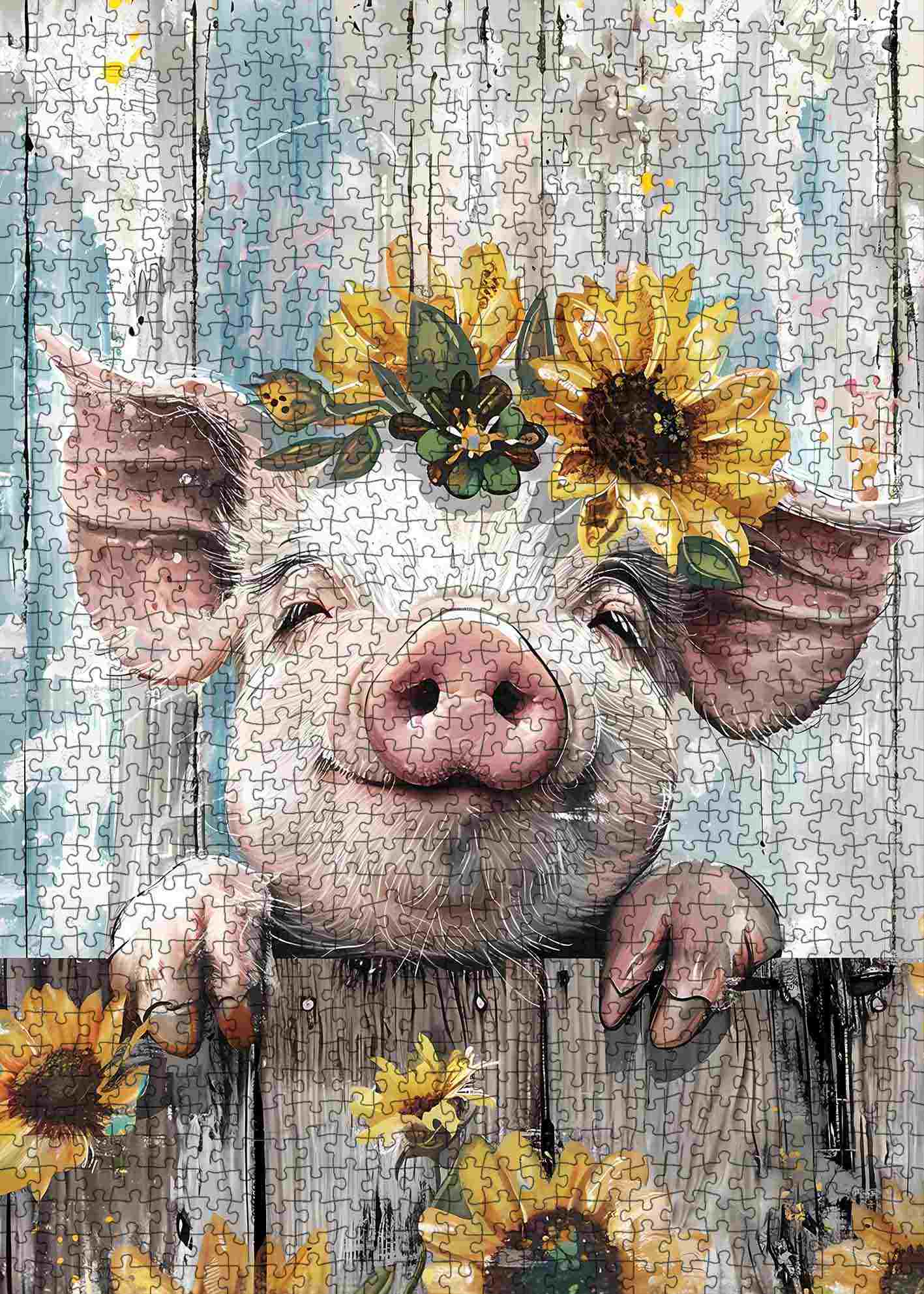 tucocoo-vintage-style-farm-pig-puzzle-1000-teile-schwein image 2