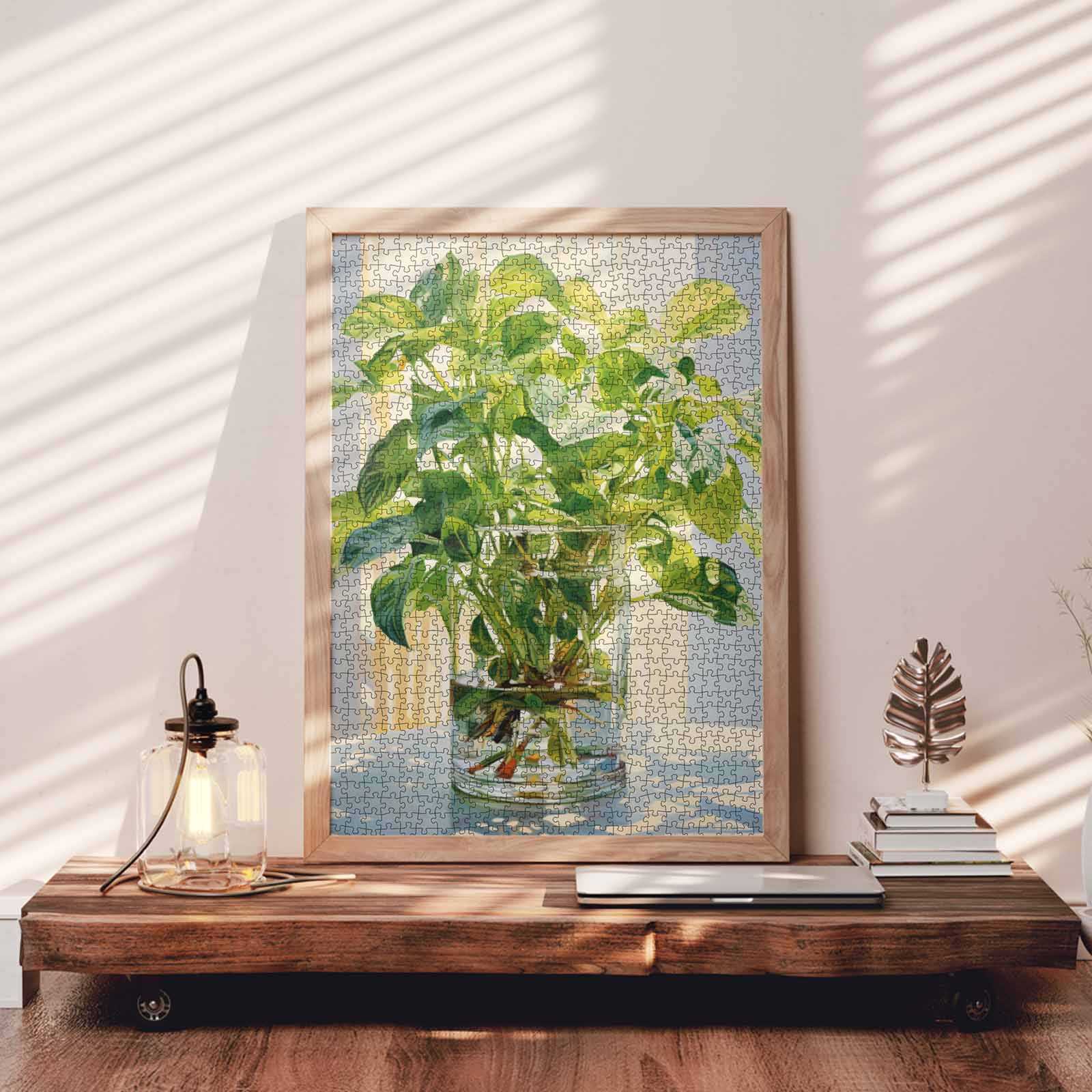 tucocoo-green-foliage-puzzle-1000-teile-gr-ne-bl-tter-vase image 3