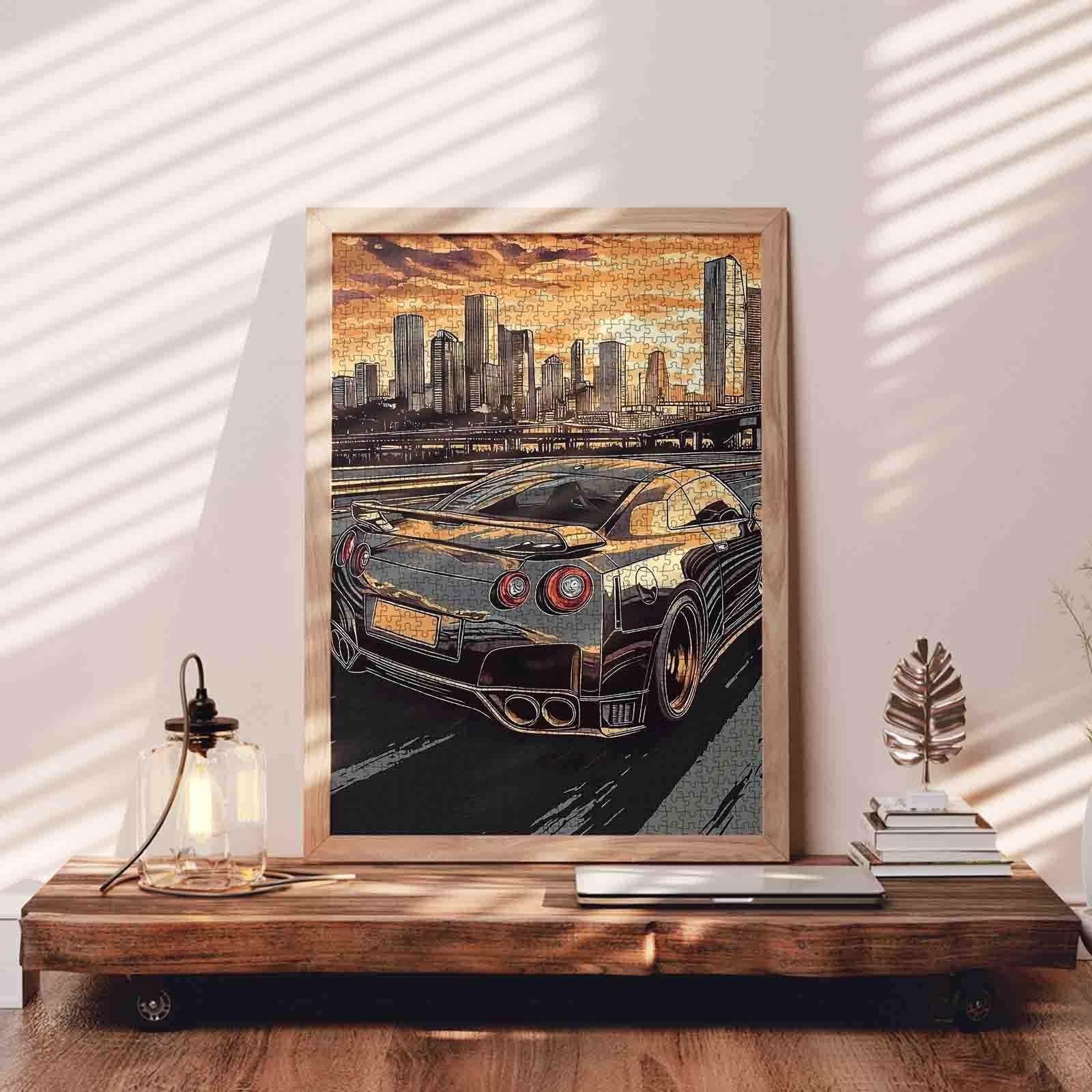 tucocoo-jigsaw-puzzles-sunset-city-drive-puzzle-1000-teile-auto image 3