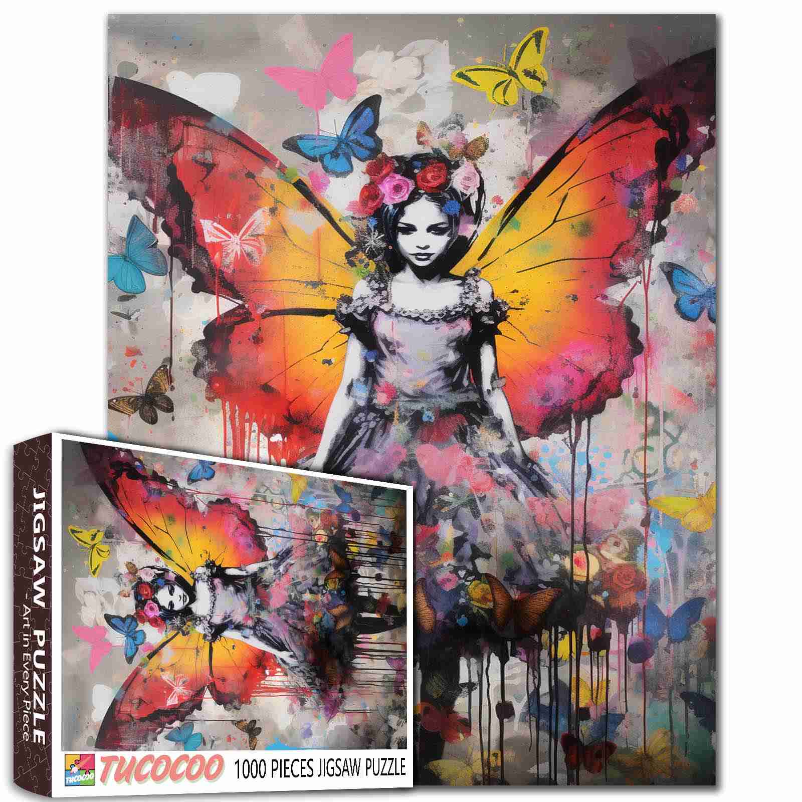tucocoo-jigsaw-butterfly-fairy-puzzle-1000-teile-schmetterling image 1