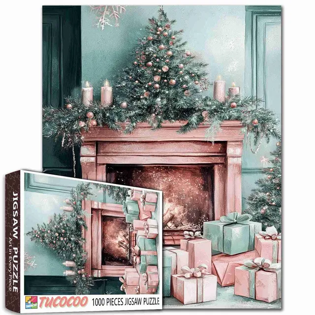 tucocoo-cozy-fireplace-christmas-puzzle-1000-teile-weihnachten image 1