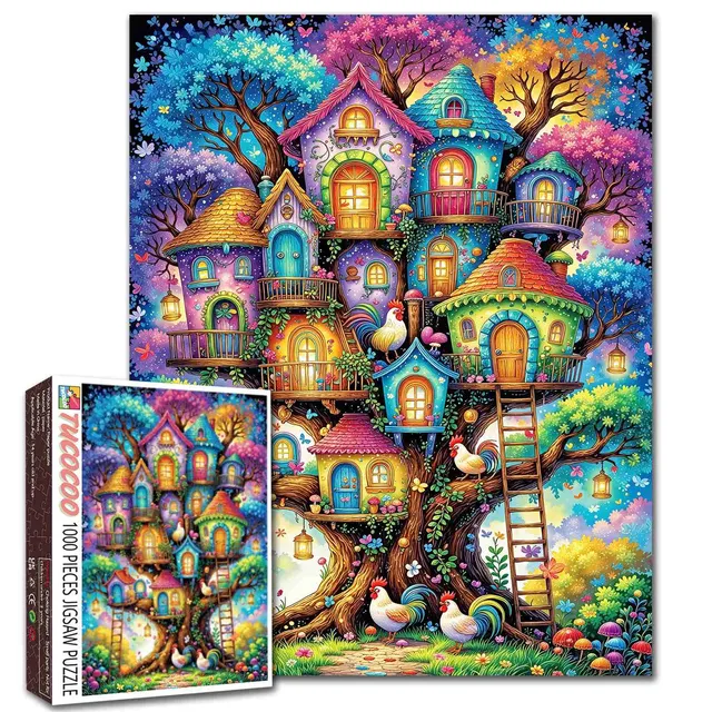 tucocoo-fantasy-treehouse-village-puzzle-1000-teile image 1