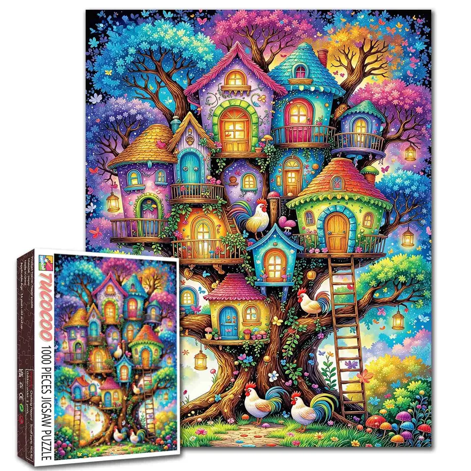 tucocoo-fantasy-treehouse-village-puzzle-1000-teile image 1