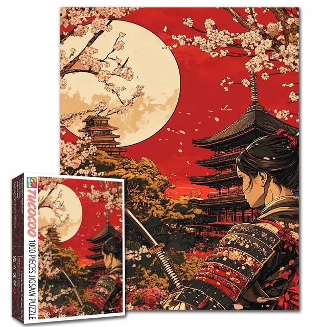 tucocoo-samurai-moonlight-sakura-puzzle-1000-teile image 1